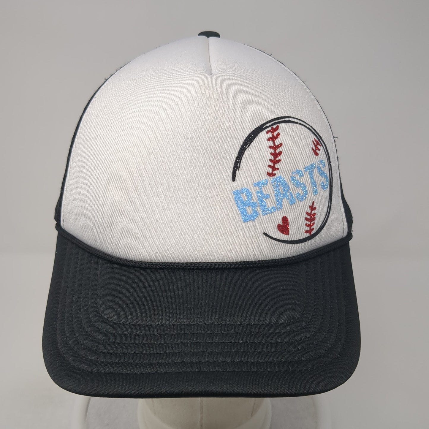 Beasts Snapback Rope Trucker Hat Black One Size Adjustable Mesh Back