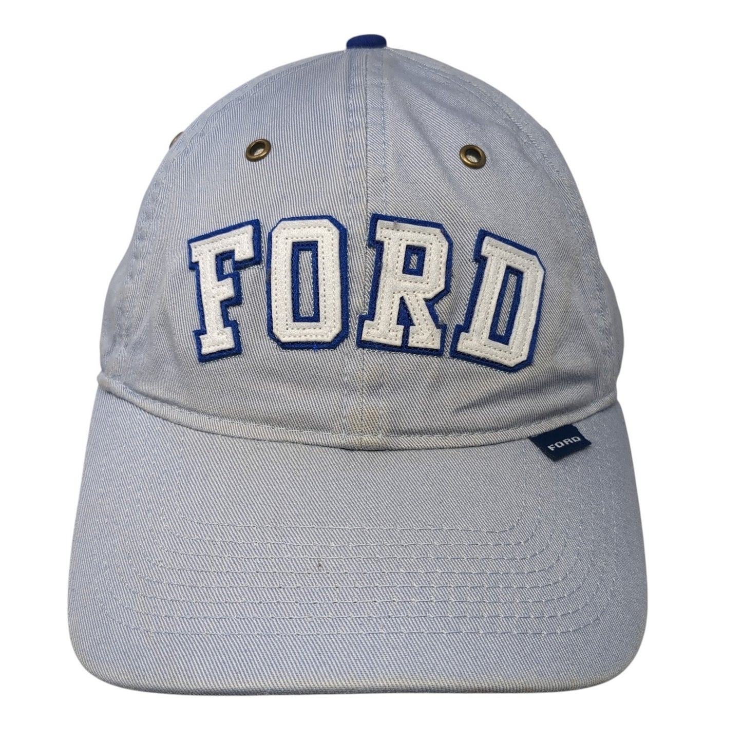 Ford Spell Out Slideback Hat Blue One Size Adjustable Solid Vent Holes