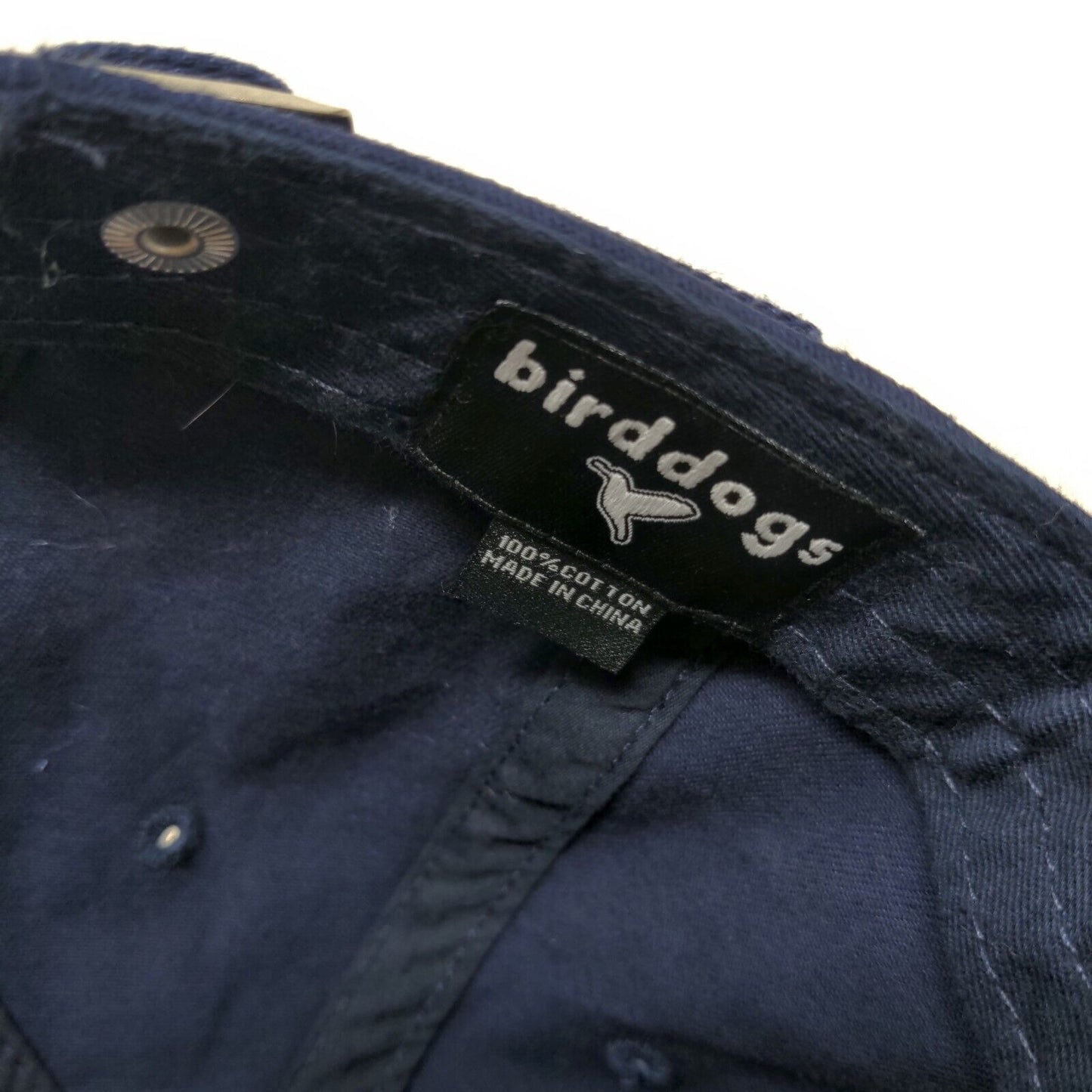 Birddogs Slideback Hat Blue One Size Solid Embroidered Free The Bird