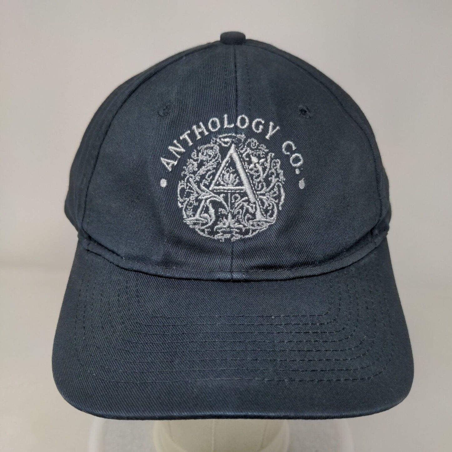 Anthology Co. Strapback Hat Blue One Size Adjustable Embroidered Port & Company
