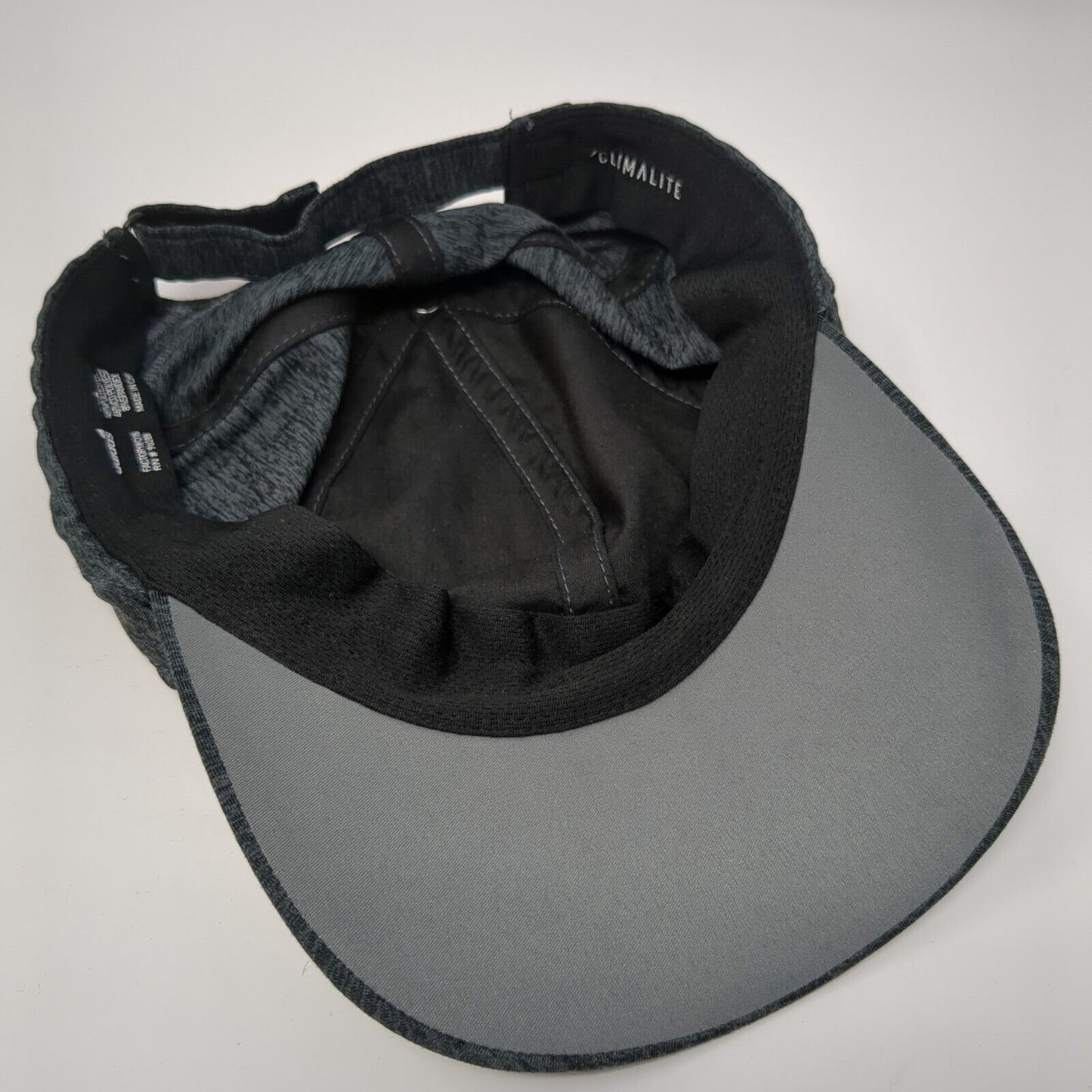 Adidas Spell Out Strapback Hat Gray One Size Adjustable Climalite