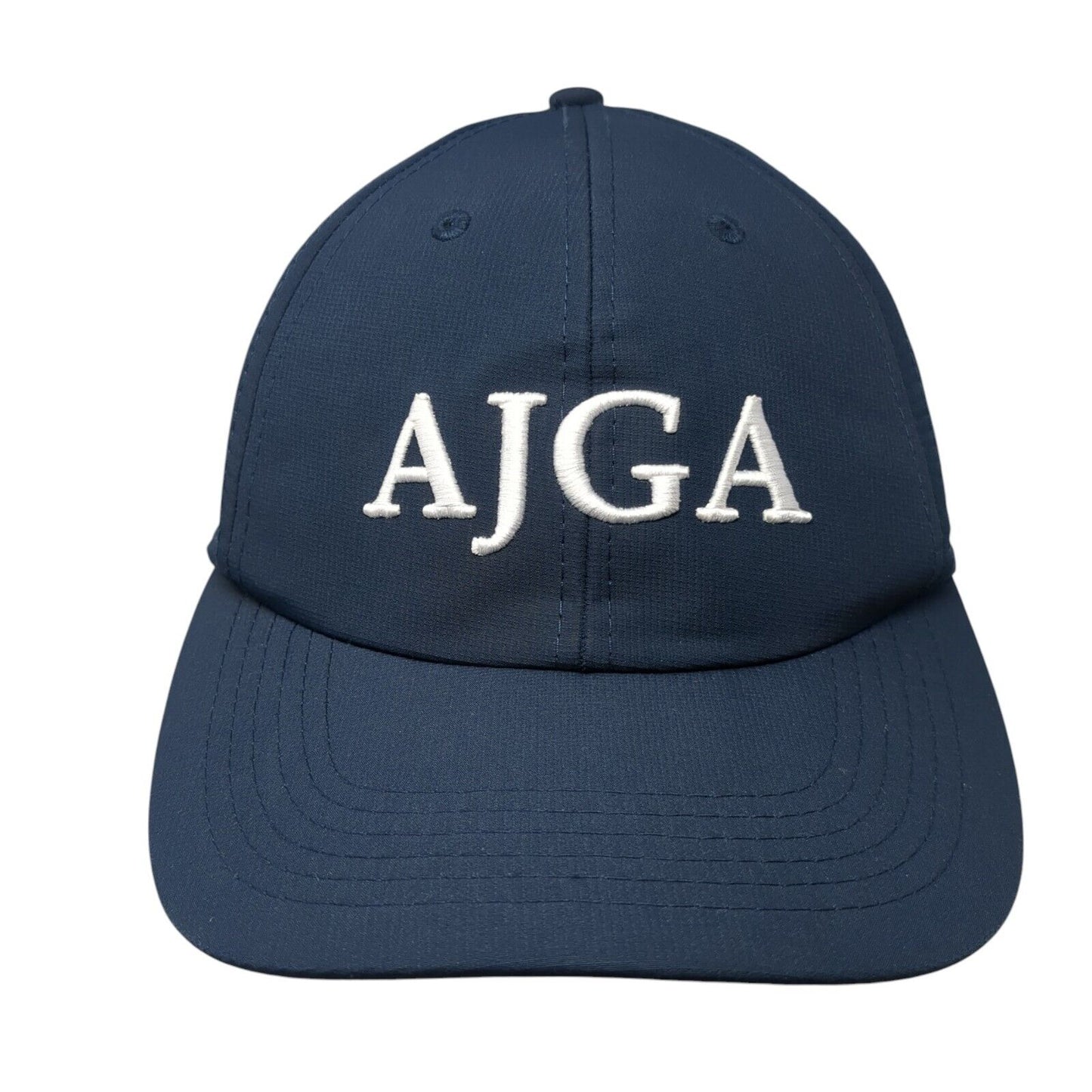 AJGA Strapback Hat Blue One Size Solid Adjustable Embroidered Imperial