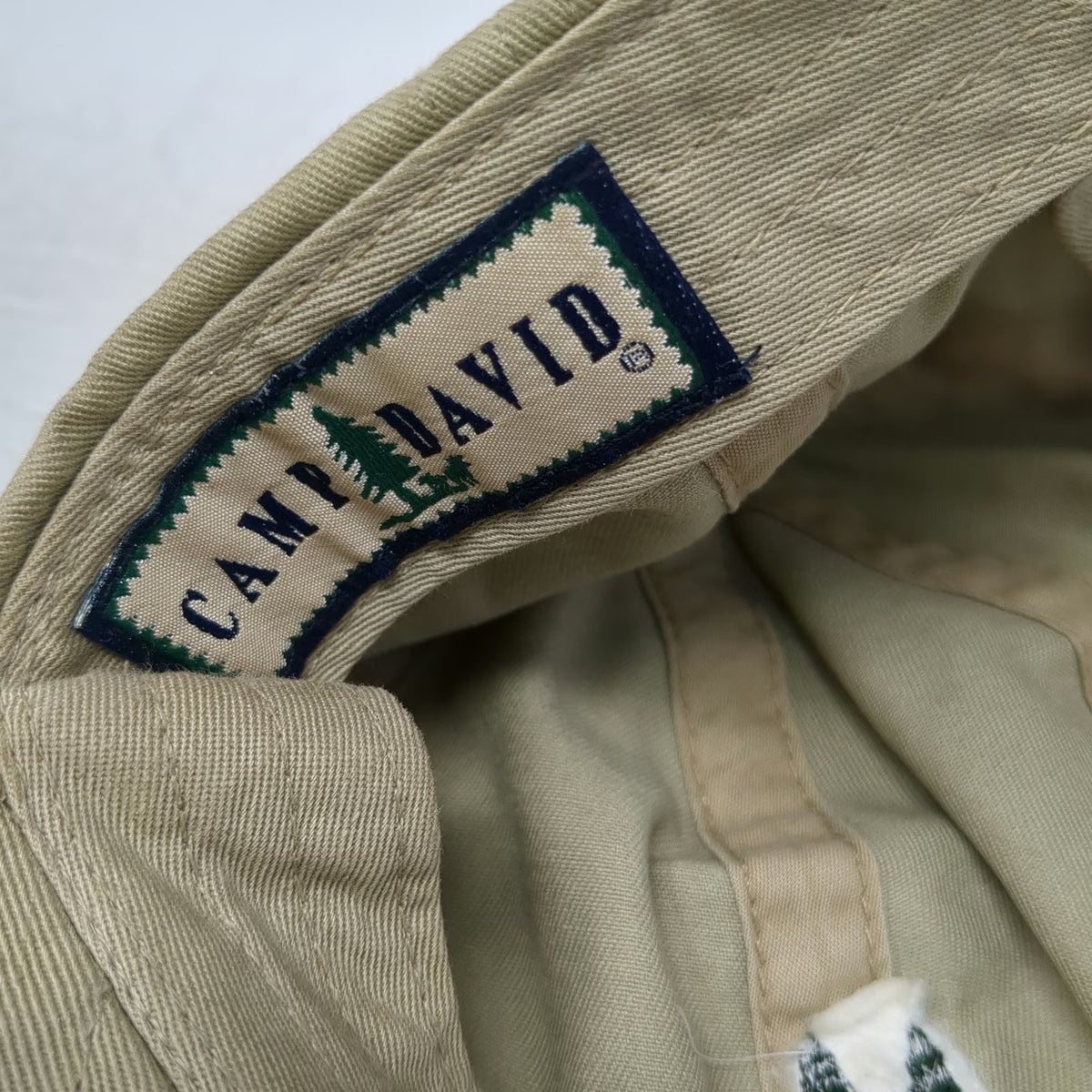 Camp David Baseball Cap Beige Brown One Size McCall Idaho Pine Trees Hat