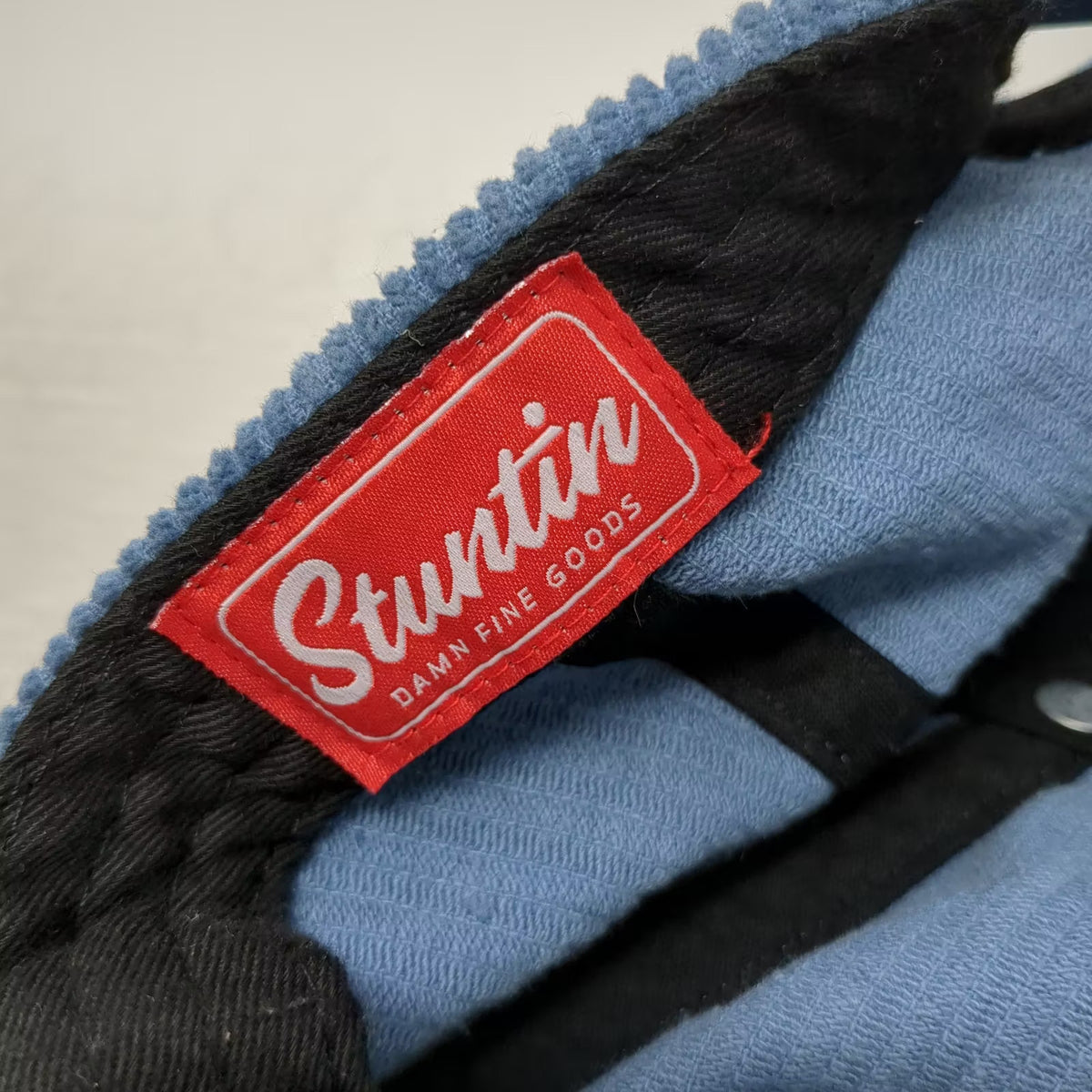 Stuntin 5 Panel Blue One Size Corduroy Ramblin' Patch Snapback Hat Adjustable