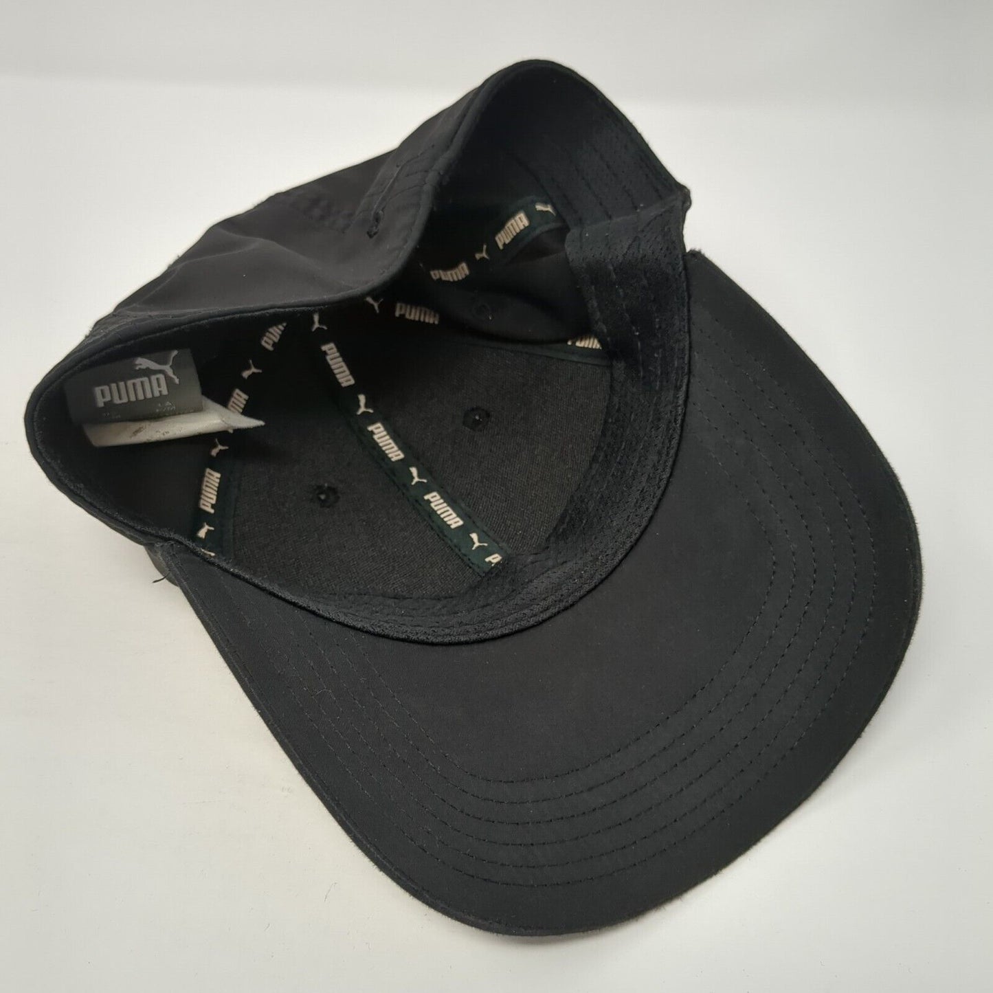 PUMA Fitted Baseball Cap Black One Size Lightweight Embroidered 6 Panel