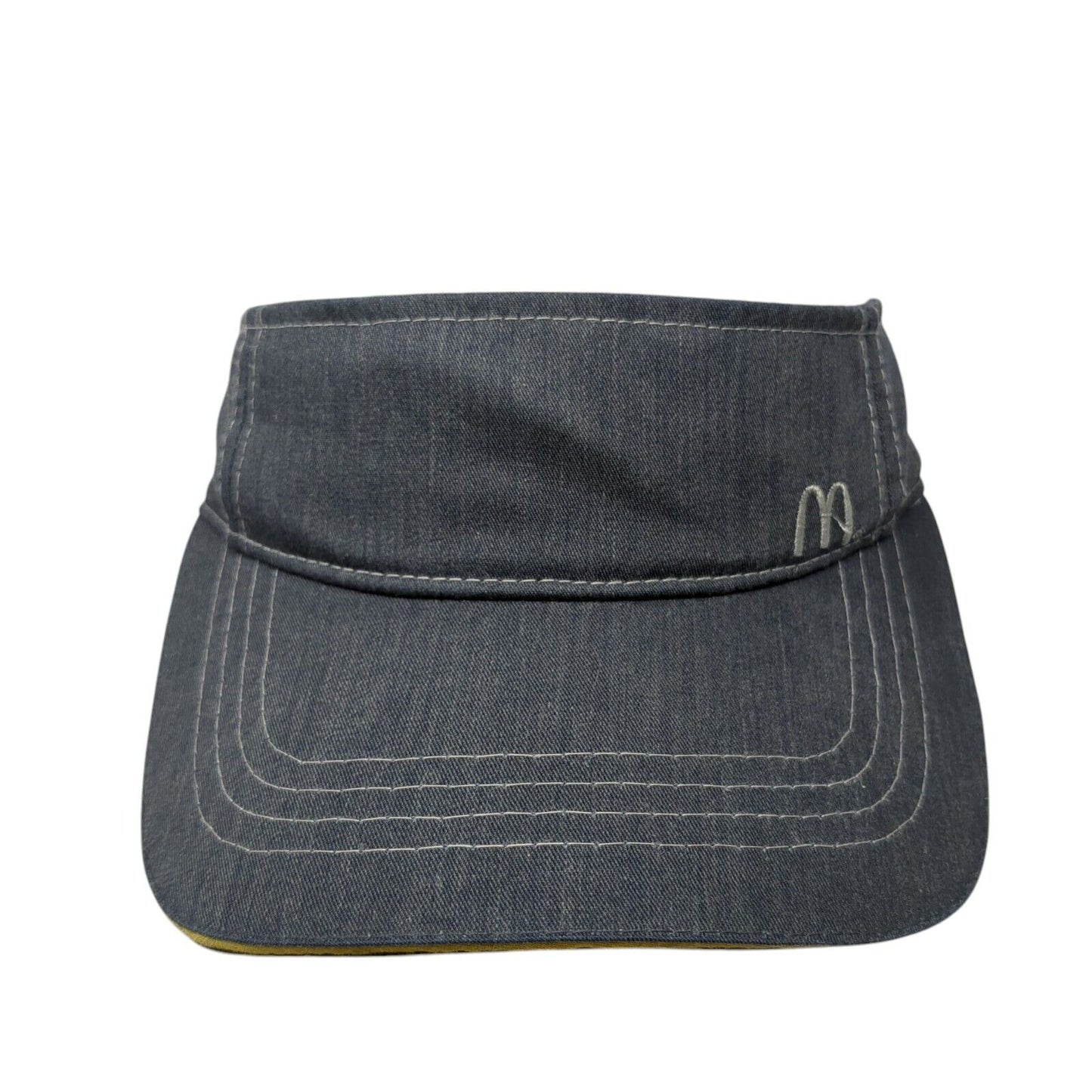 McDonald's Slideback Visor Hat Gray One Size Adjustable Crew Uniform