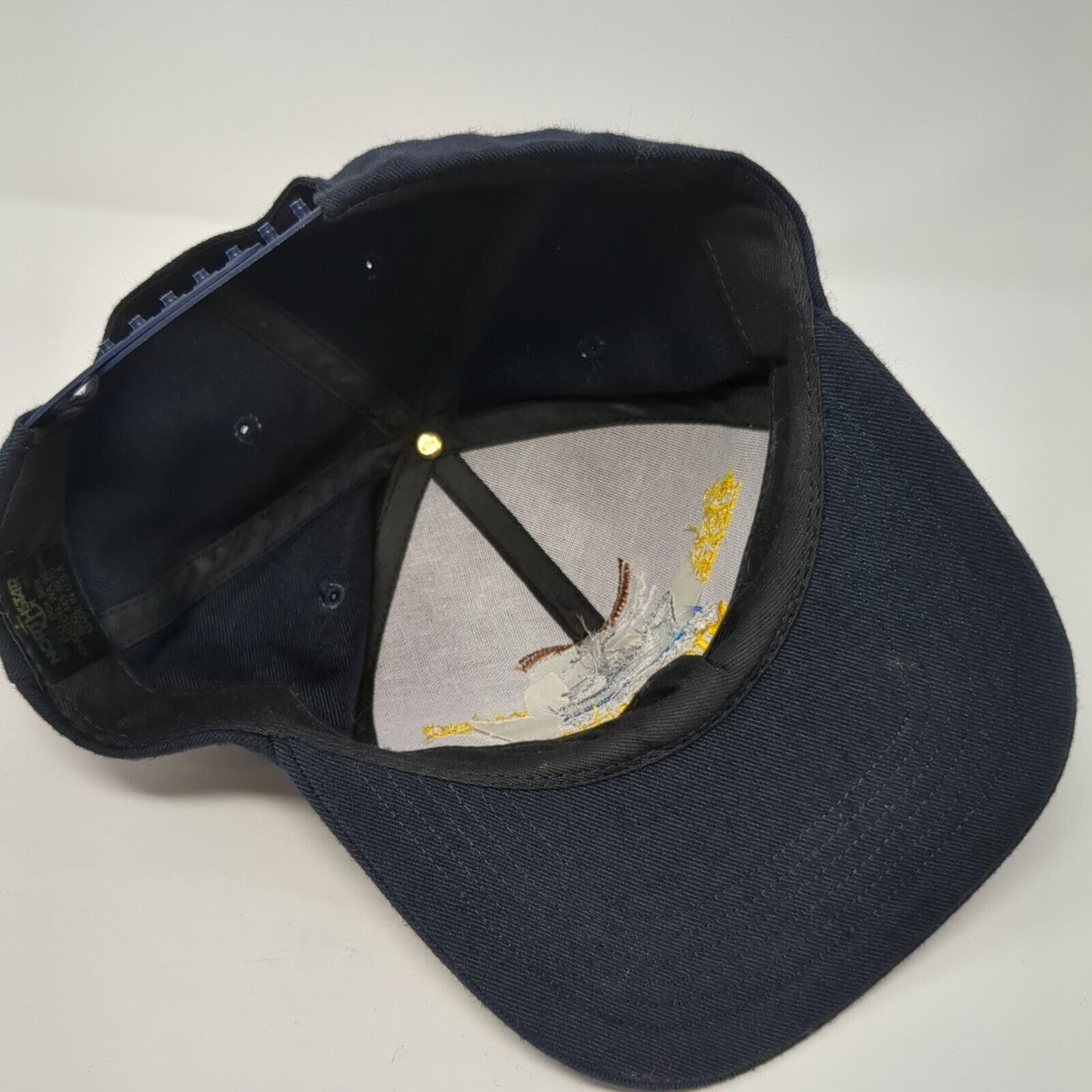 Battleship Missouri Memorial Snapback Hat Blue One Size Adjustable