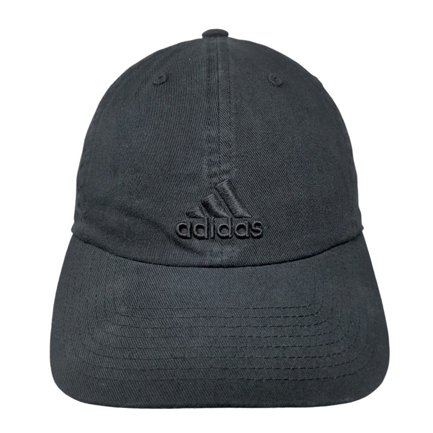 Adidas 3 Stripes Climalite Slideback Hat Black One Size Embroidered