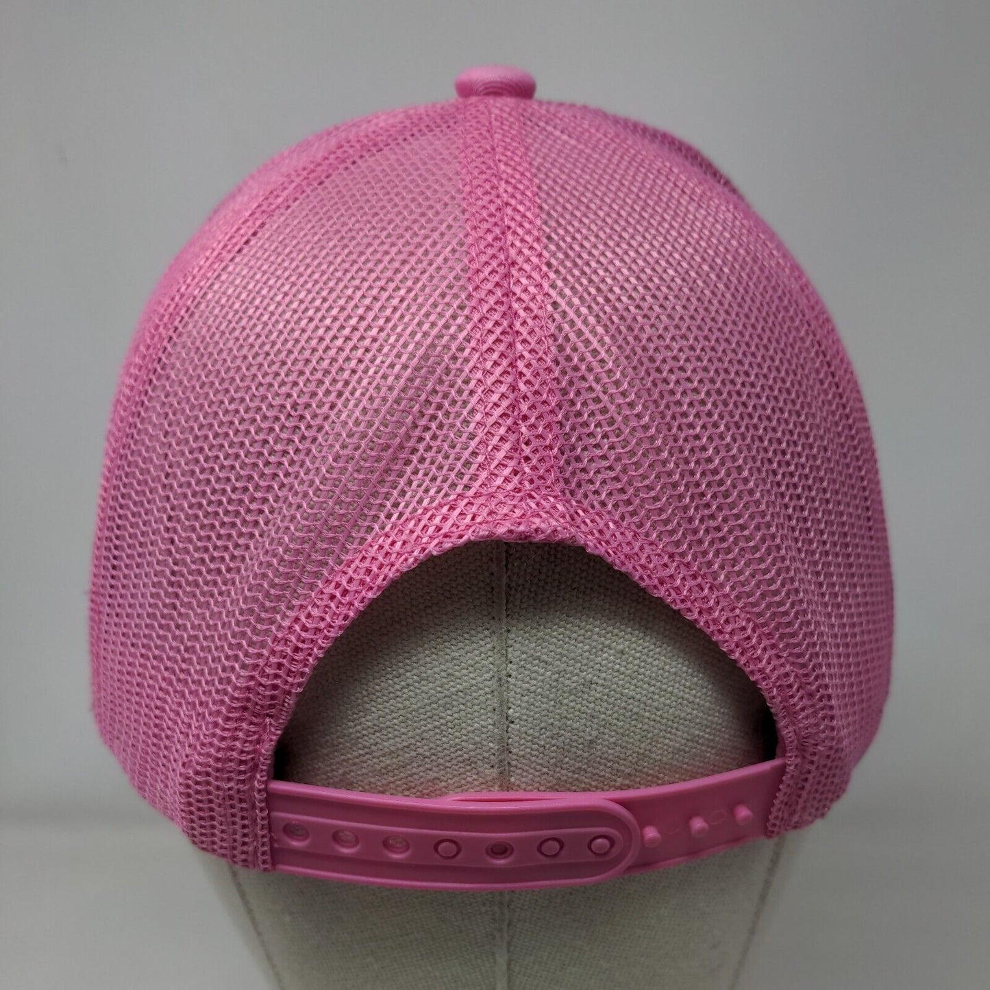 Bass Pro Shops Snapback Trucker Hat Pink OSFM Adjustable Mesh Back Gone Fishing