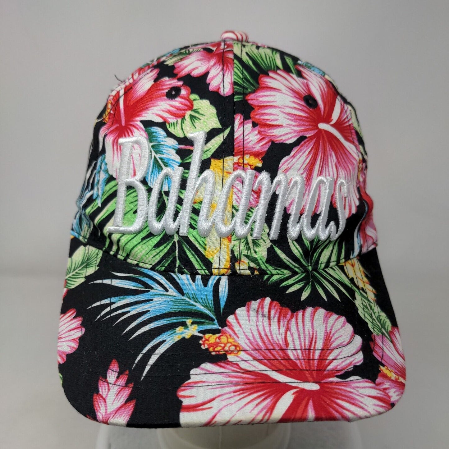 Bahamas Strapback Hat Multicolor One Size Adjustable Embroidered Floral 6 Panel