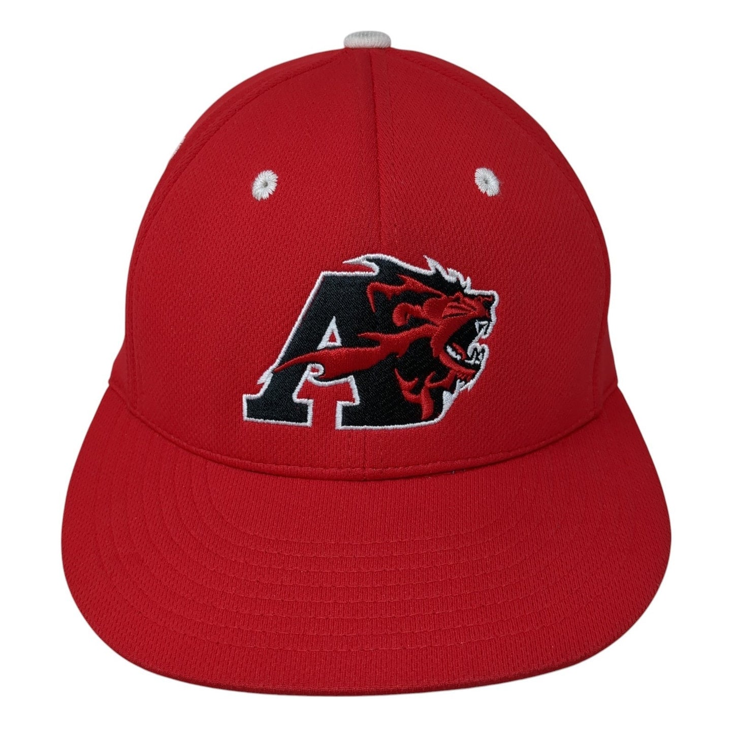 Albright Lions Fitted Hat Red 7 3/8 Embroidered Logo Pacific Headwear