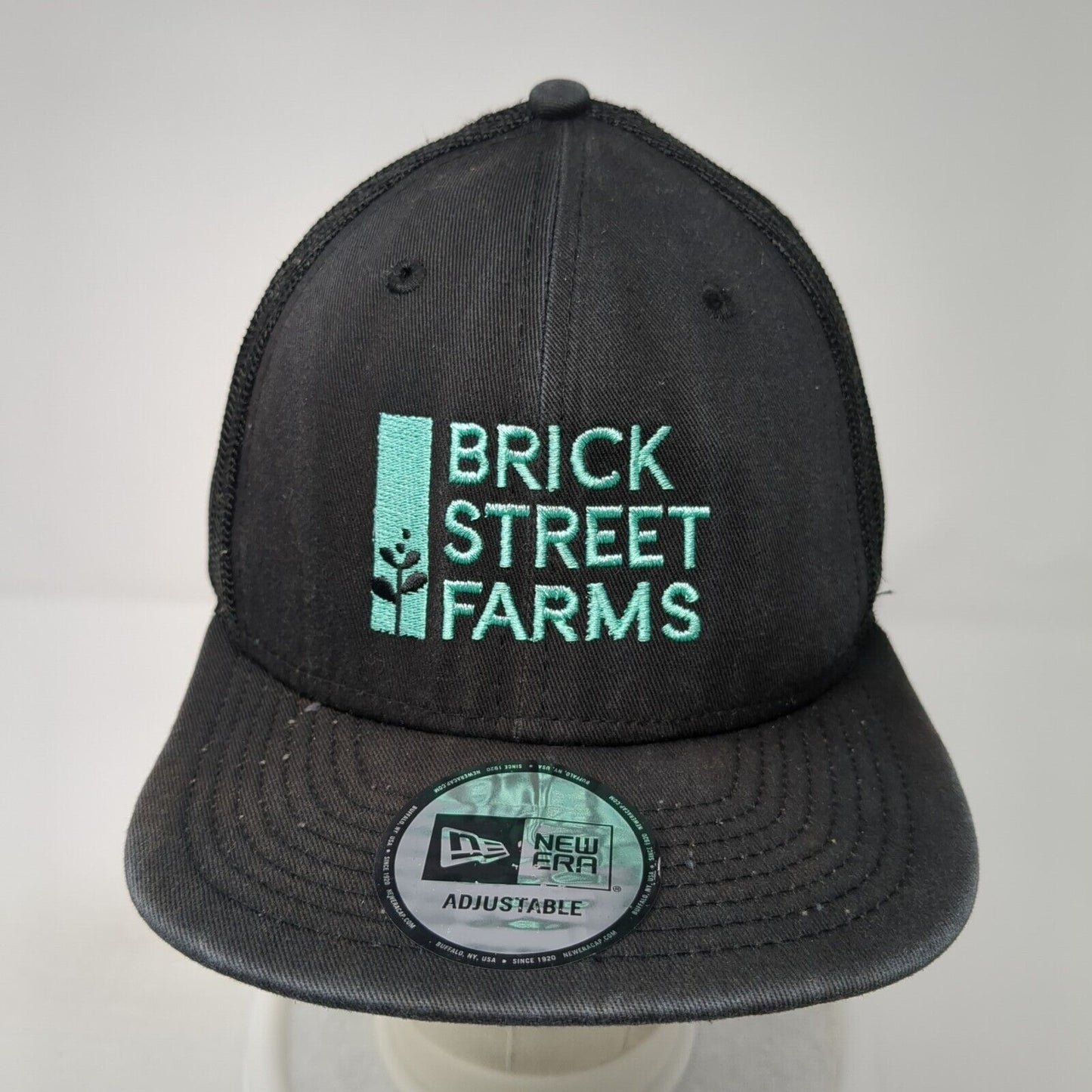 Brick Street Farms Snapback Trucker Hat Black OS Adjustable Mesh Back New Era