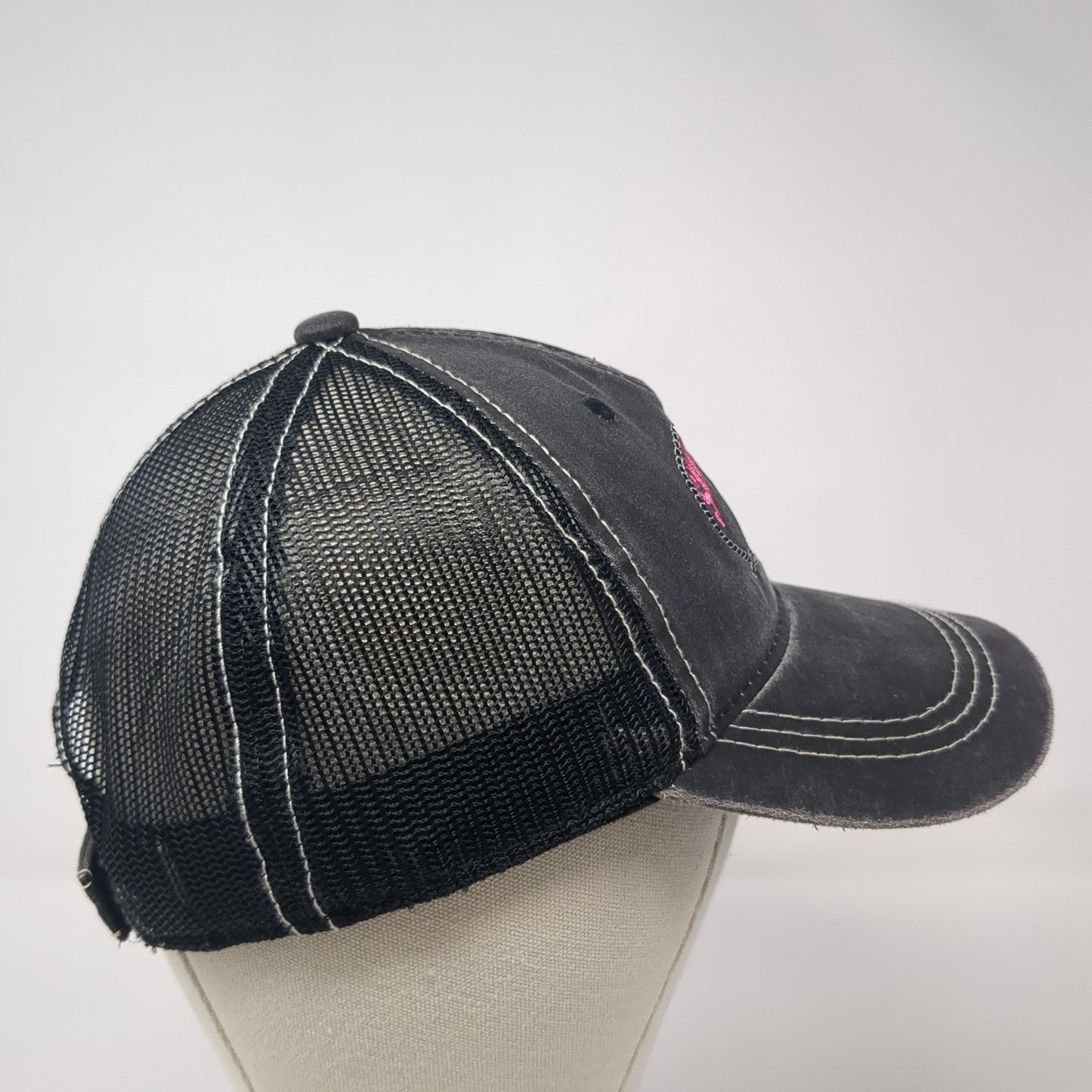 Silver Bit Ranch Strapback Trucker Hat Gray One Size Adjustable Mesh Outdoor Cap