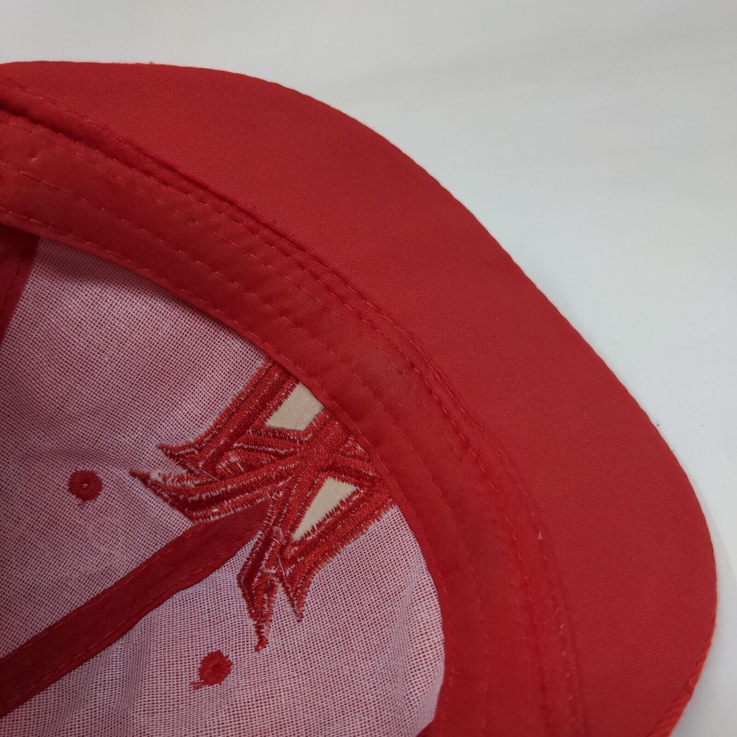 New York YWK 59 Size Fitted Hat Red Large Embroidered Vented Holes