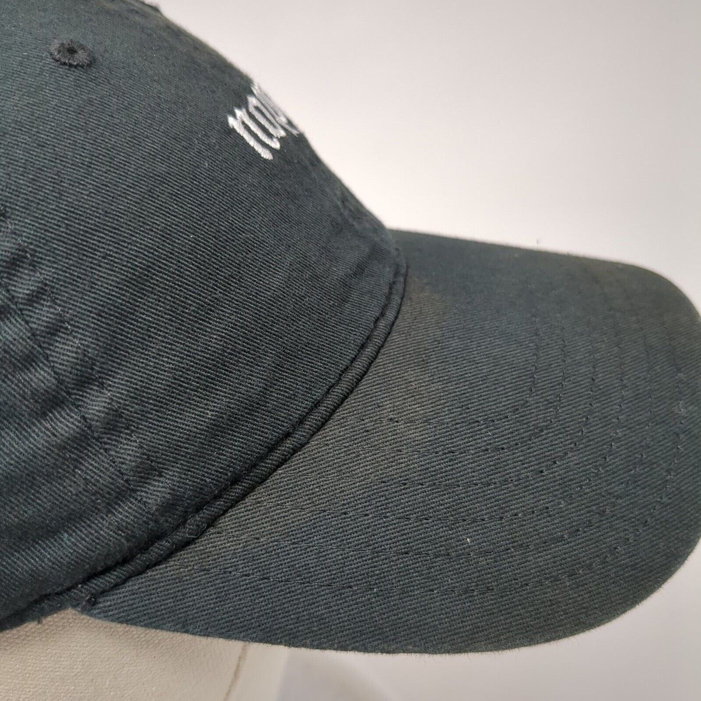 Nope Slideback Hat Black One Size Adjustable Embroidered Solid 6 Panel