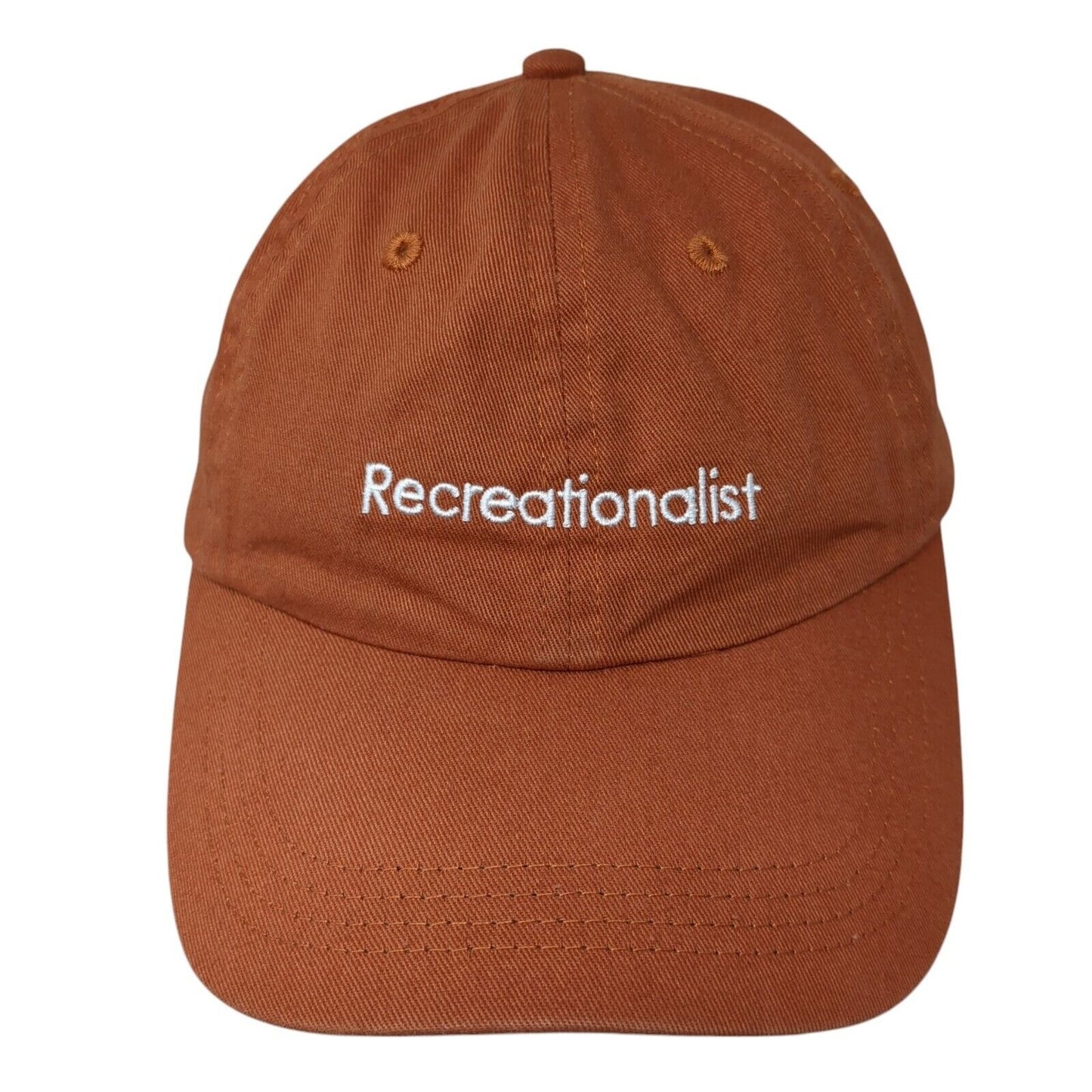 Recreationalist Slideback Hat Brown One Size Adjustable Embroidered 6 Panel