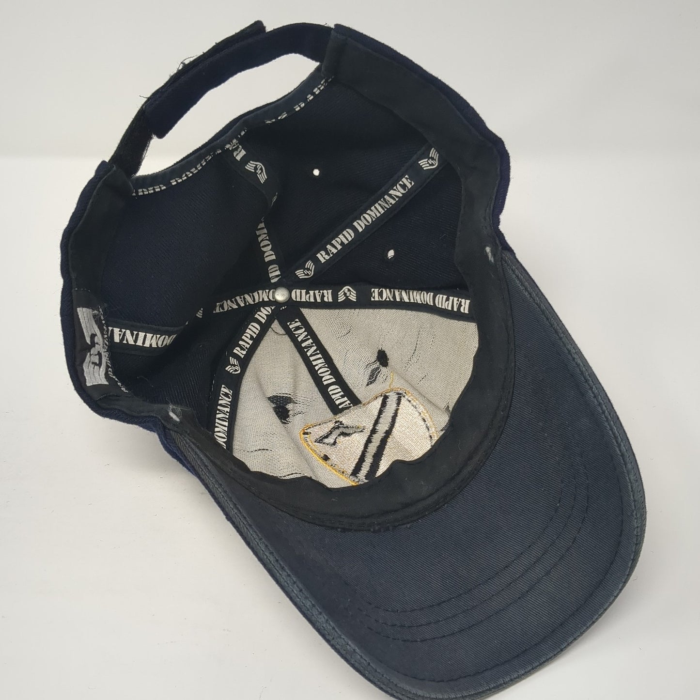 Rapid Dominance Strapback Hat Blue One Size Adjustable Embroidered