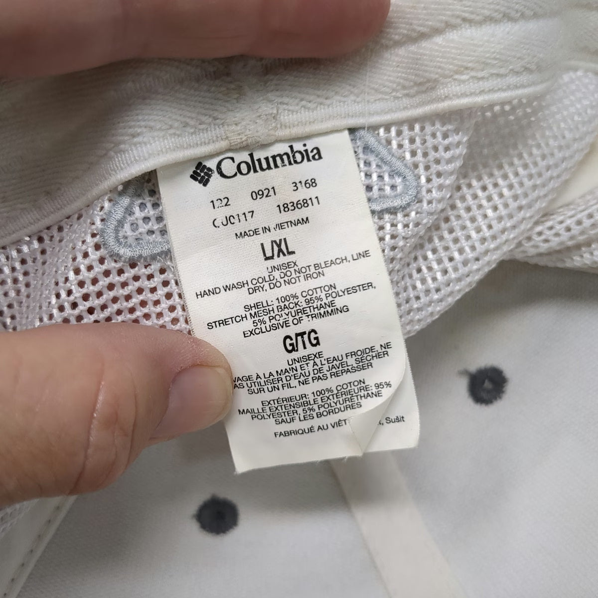 Columbia Baseball Cap Gray Hat XL Fleetwood Homes Fish Flag Mesh Fishing PFG