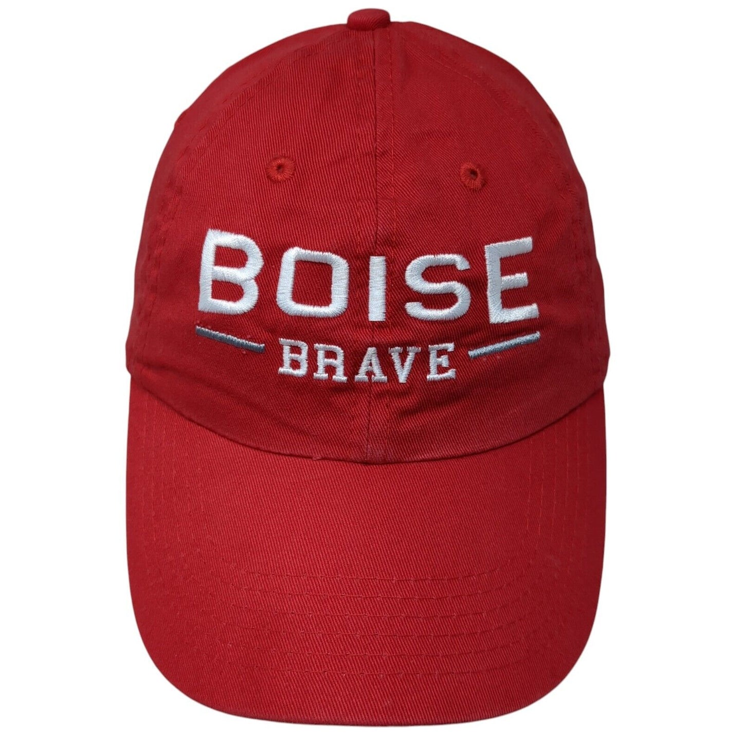 Boise Brave Slideback Hat Red One Size Adjustable Embroidered 6 Panel Cotton