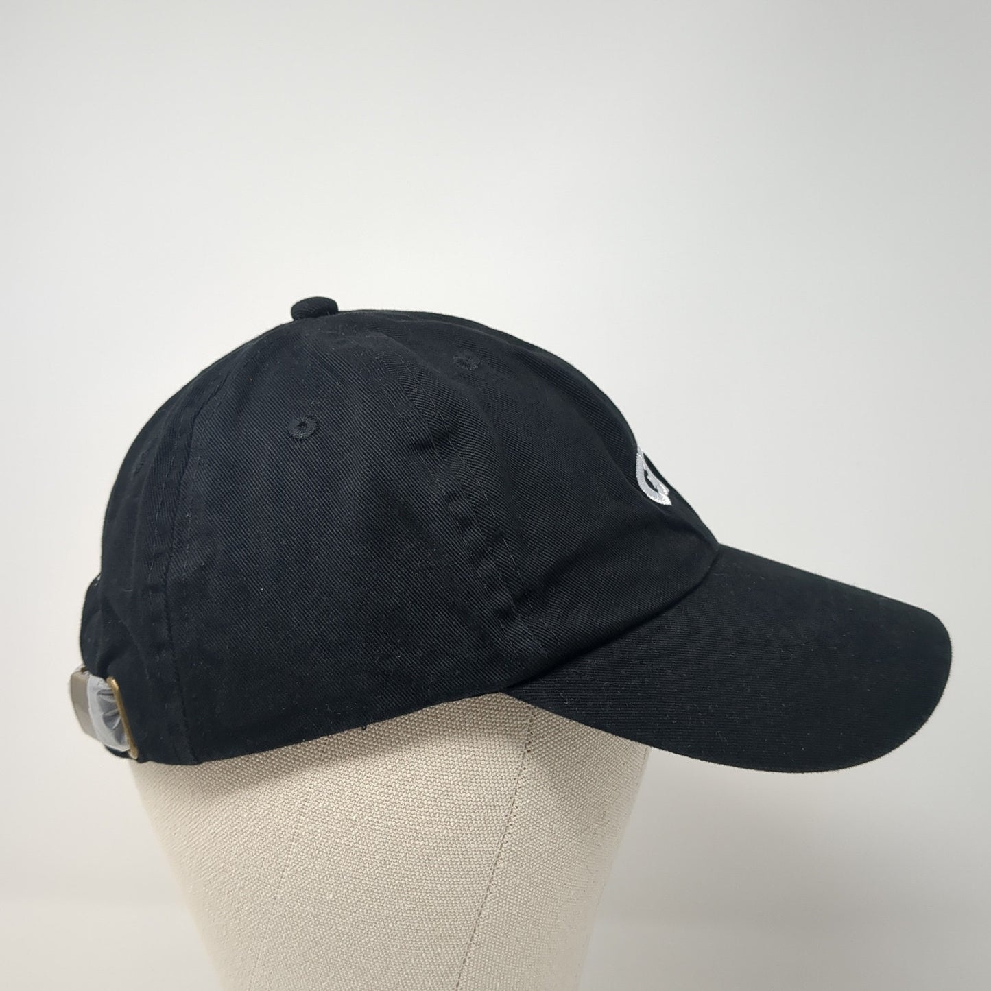 GQ Slideback Hat Black One Size Solid Leather Strap Proud Subscriber