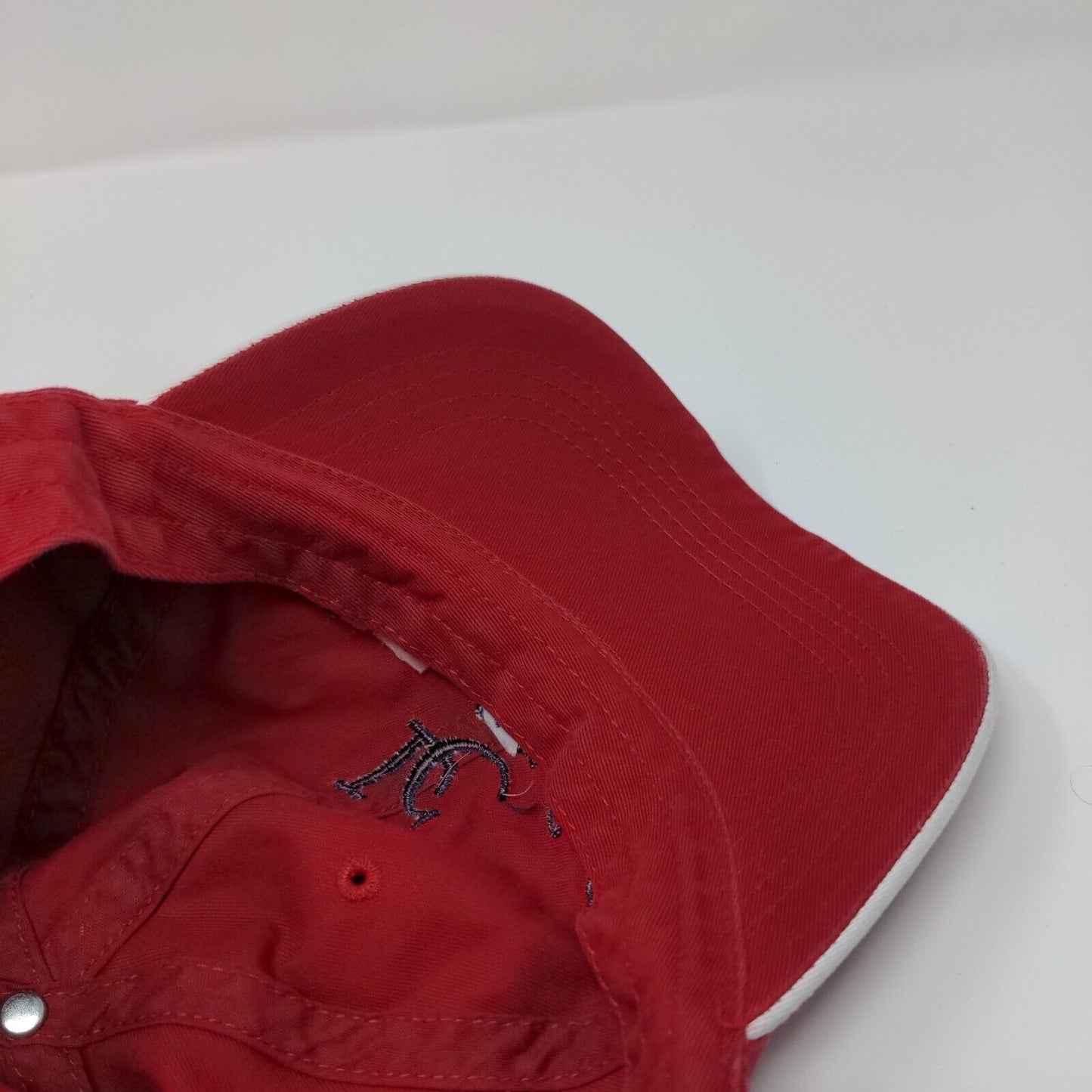 LC Warrior Golf Strapback Hat Red One Size Embroidered Port Authority