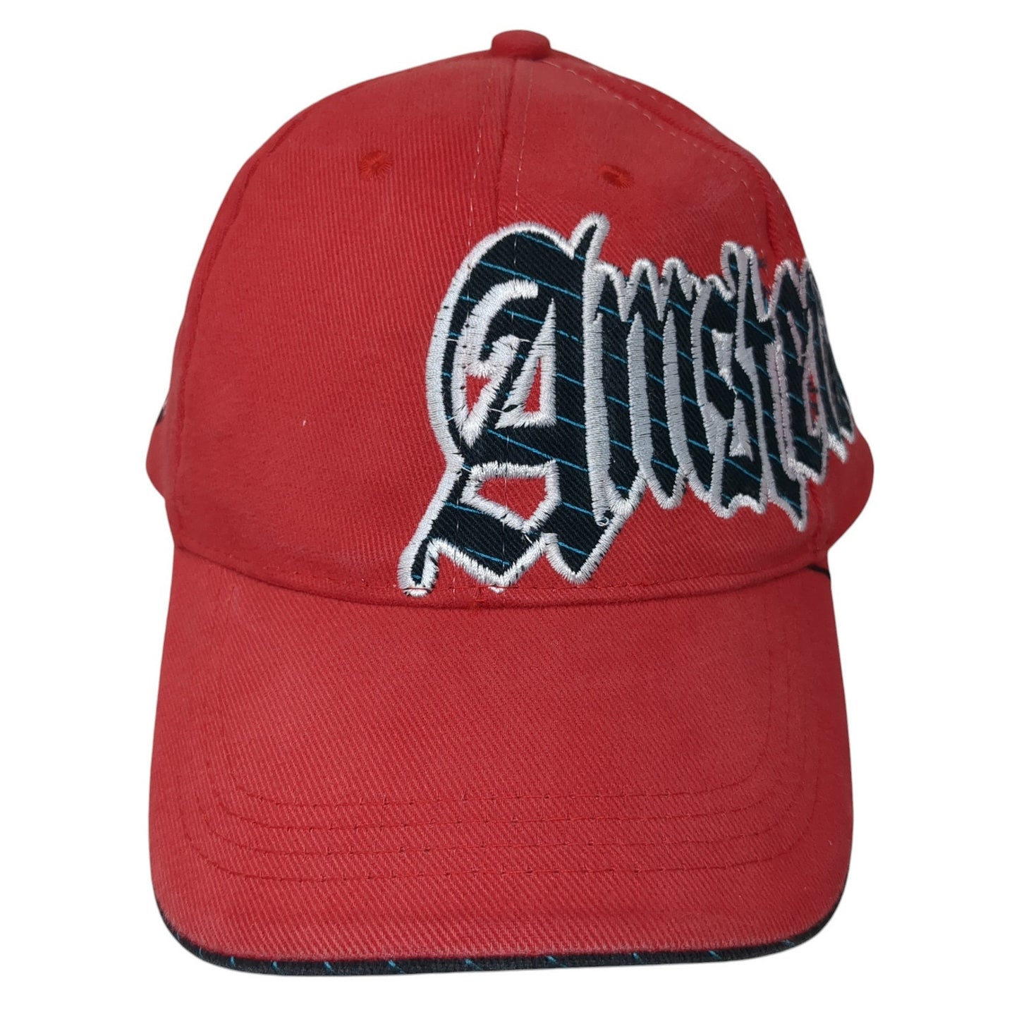 Amsterdam Baseball Cap Red One Size Adjustable Embroidered 6 Panel Fox