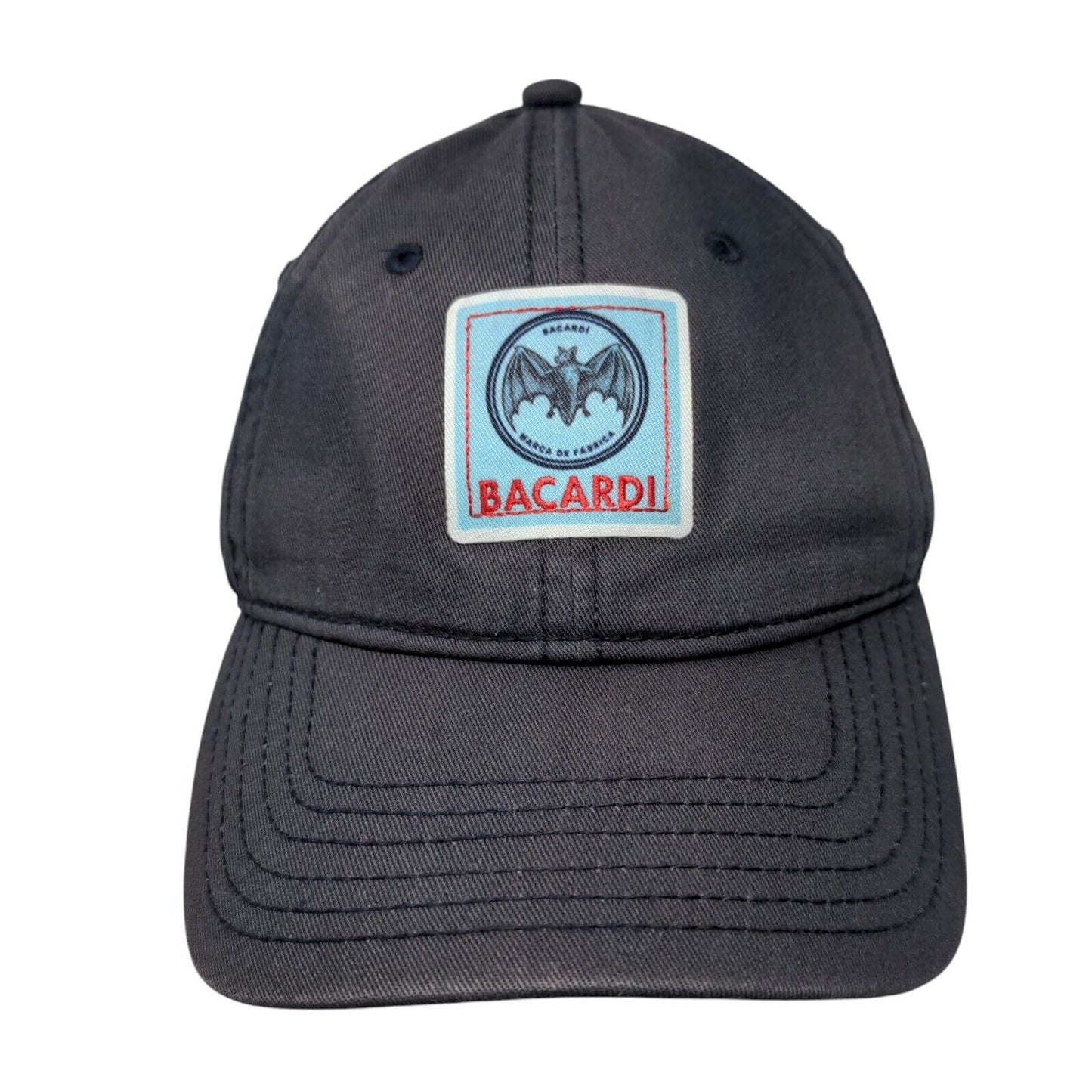 Bacardi Patch Strapback Hat Blue One Size Adjustable 6 Panel Vent Holes