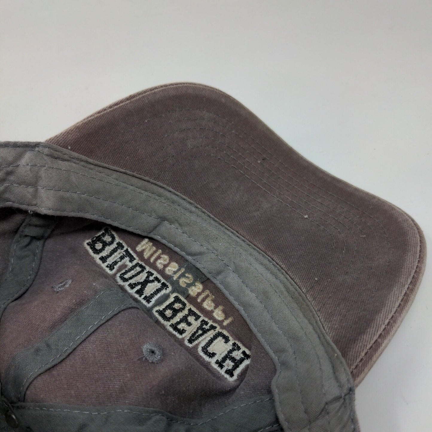 Biloxi Beach Mississippi Strapback Hat Brown One Size Adjustable Embroidered