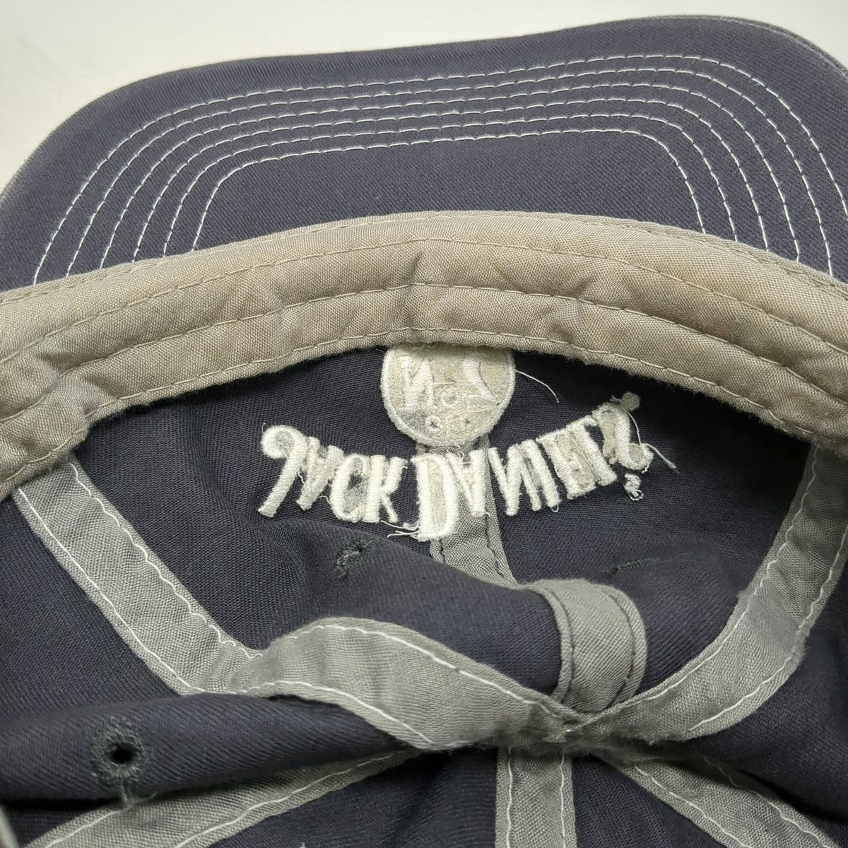 Jack Daniel's Baseball Cap Gray White One Size Old No 7 Contrast Stitch Hat