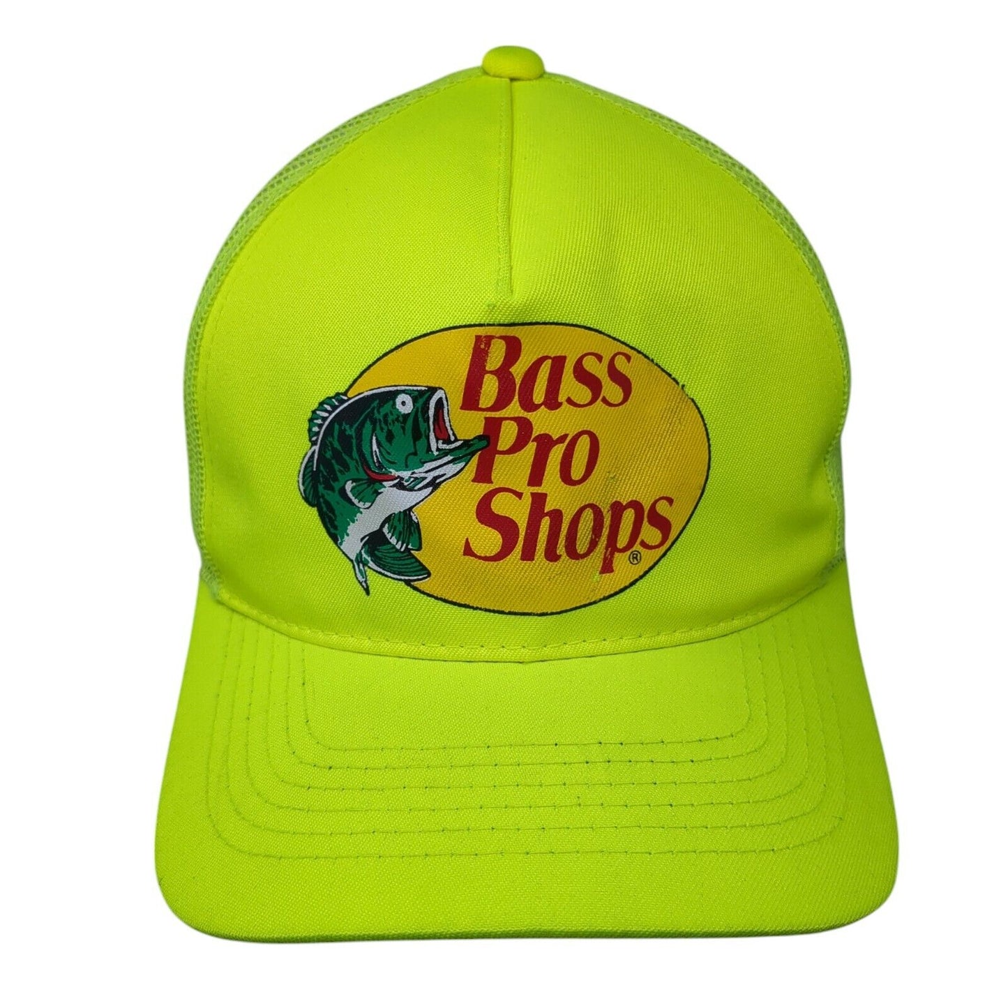 Bass Pro Shops Snapback Hat Green OSFM Adjustable Mesh Back Gone Fishing