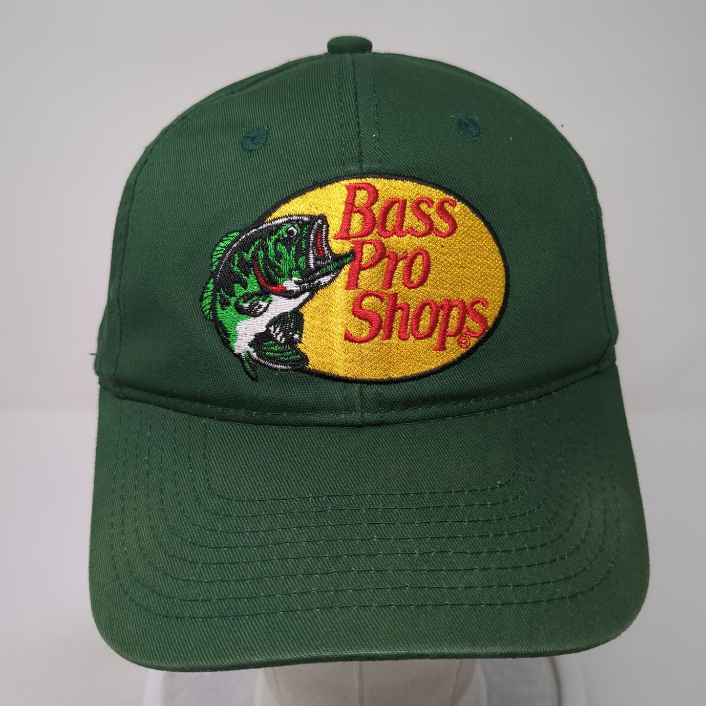 Bass Pro Shops Fish Snapback Hat Green One Size Adjustable Gone Fishing