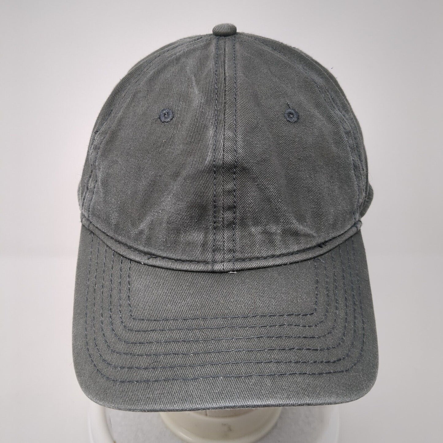 Ubranded Slideback Hat Gray One Size Adjustable Vented Holes 6 Panel Blank