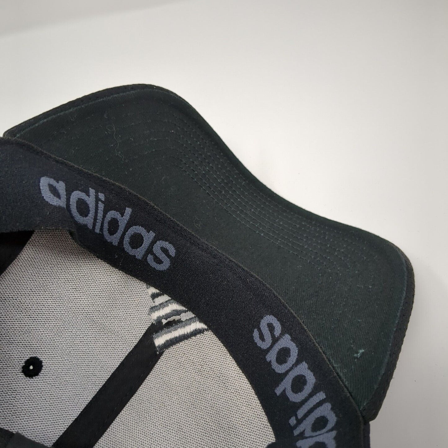 Adidas 3 Stripes Fitted Hat Black One Size Climalite Embroidered Solid
