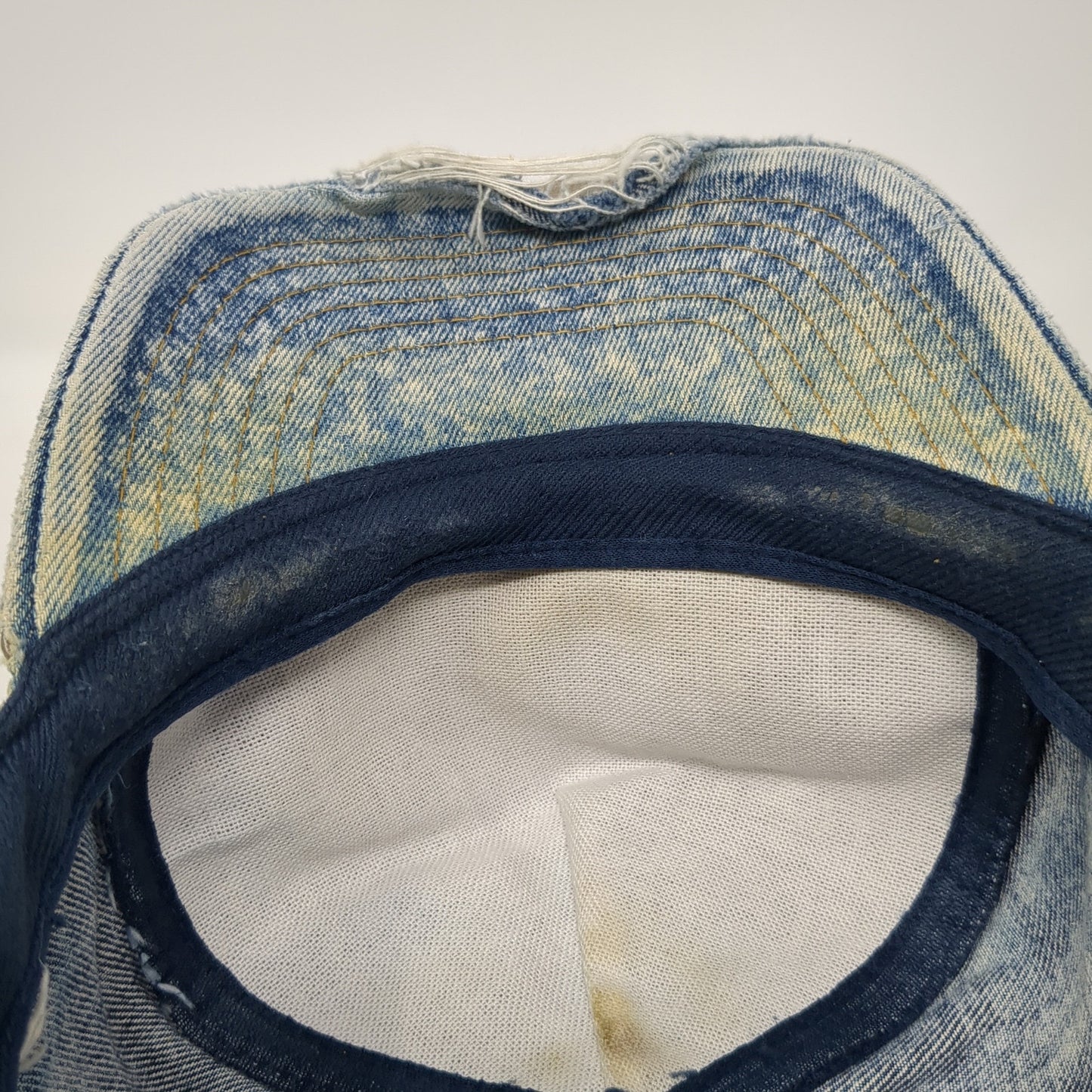 New Orleans Snapback Hat Blue One Size Adjustable Solid Denim Outdoor