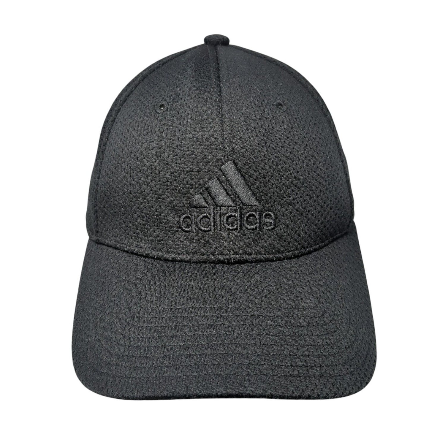 Adidas Fitted Baseball Cap Black One Size Lightweight Breathable Embroidered