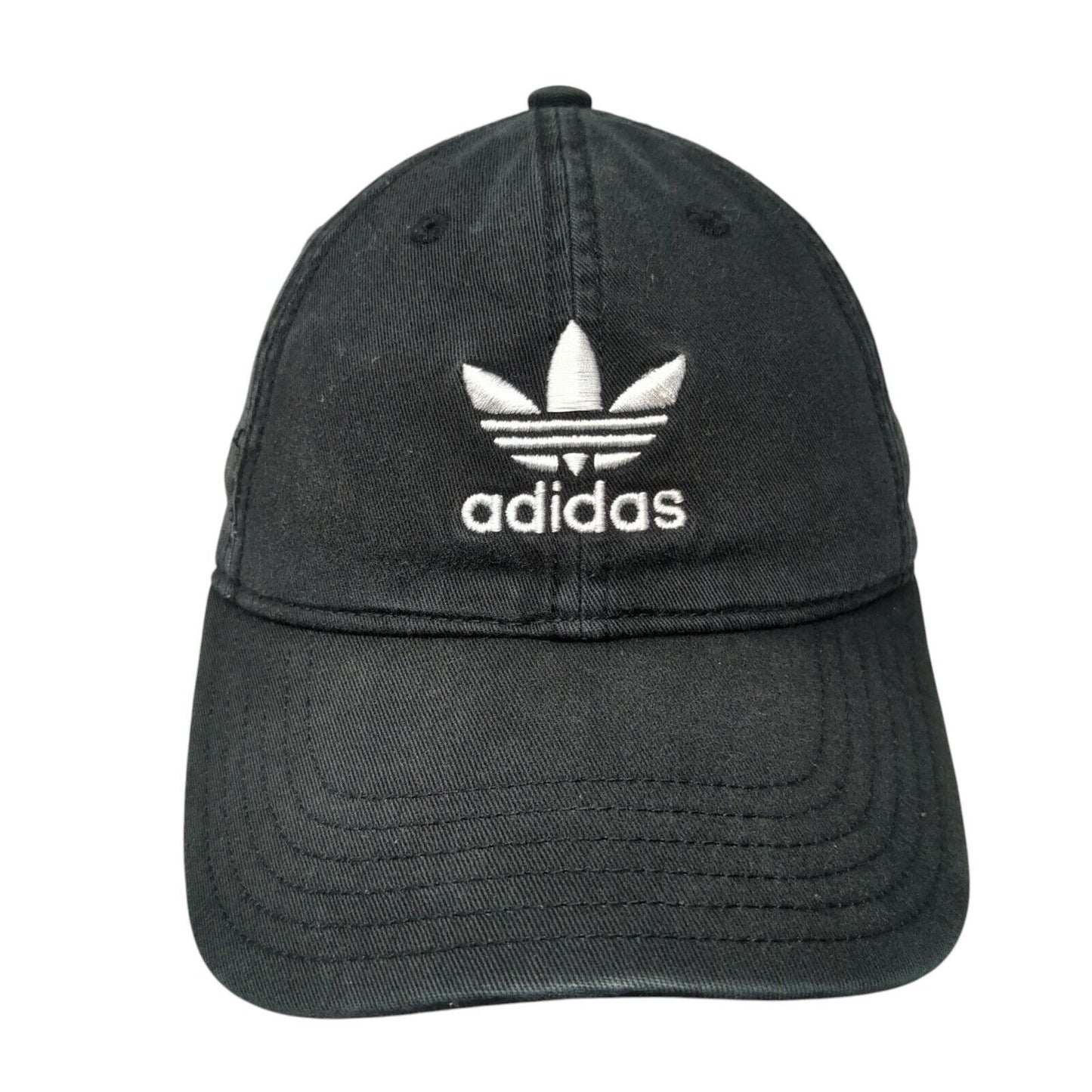 Adidas Slieback Baseball Cap Black One Size Adjustable Embroidered Trefoil