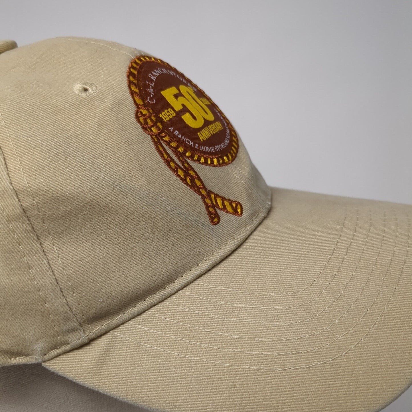 CAL Ranch Stores 50th Anniversary Georgia Boot Slideback Hat Tan OS Adjustable