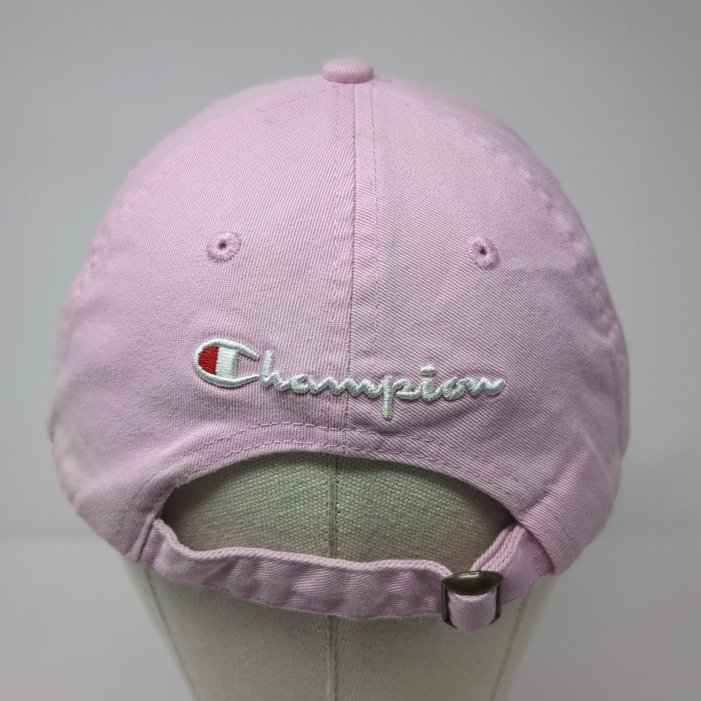 Champion Slideback Baseball Cap Pink One Size Adjustable Embroidered 6 Panel