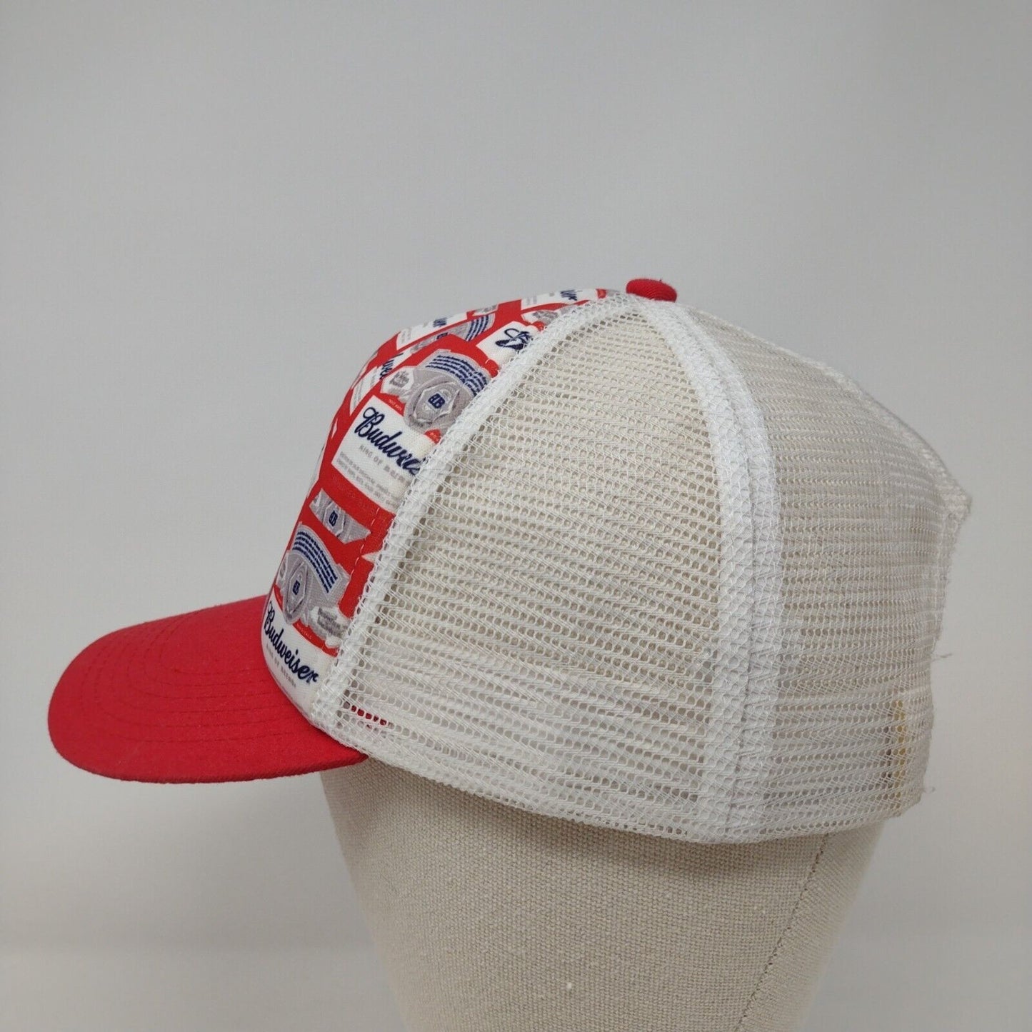 Budweiser All Over Print Snapback Trucker Hat Multi OSFM Mesh Back