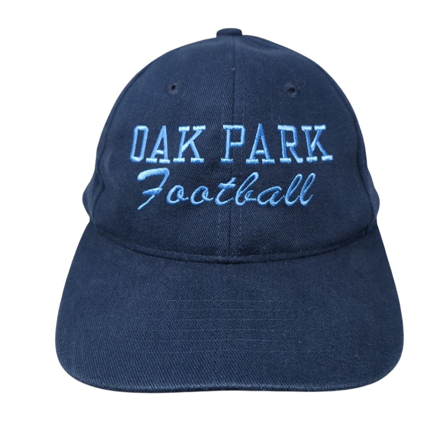 Oak Park Football Slideback Hat Blue One Size Adjustable Sportsman