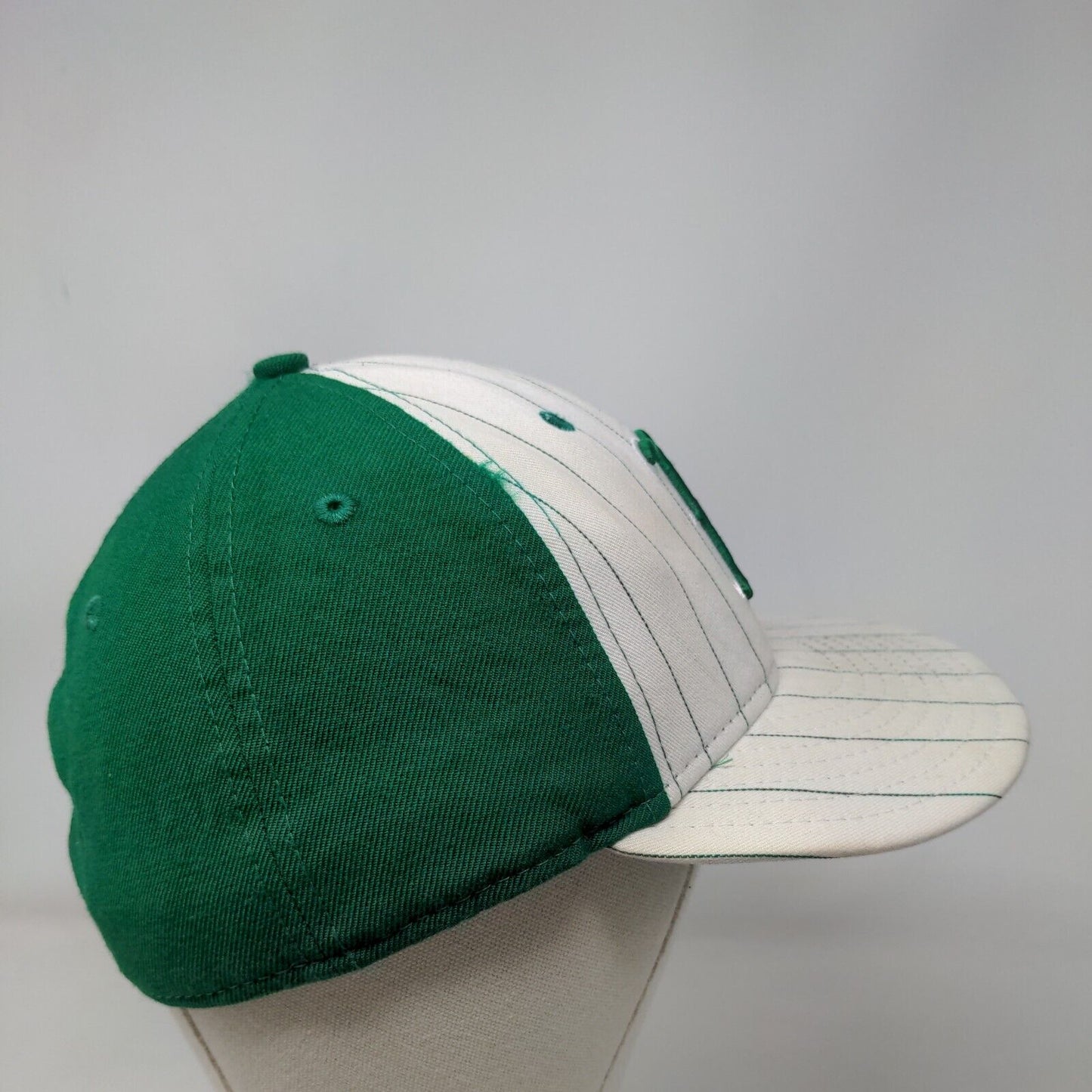 Boston Red Sox Fitted Hat Green White 7 3/8 Pinstripe New Era 59Fifty MLB