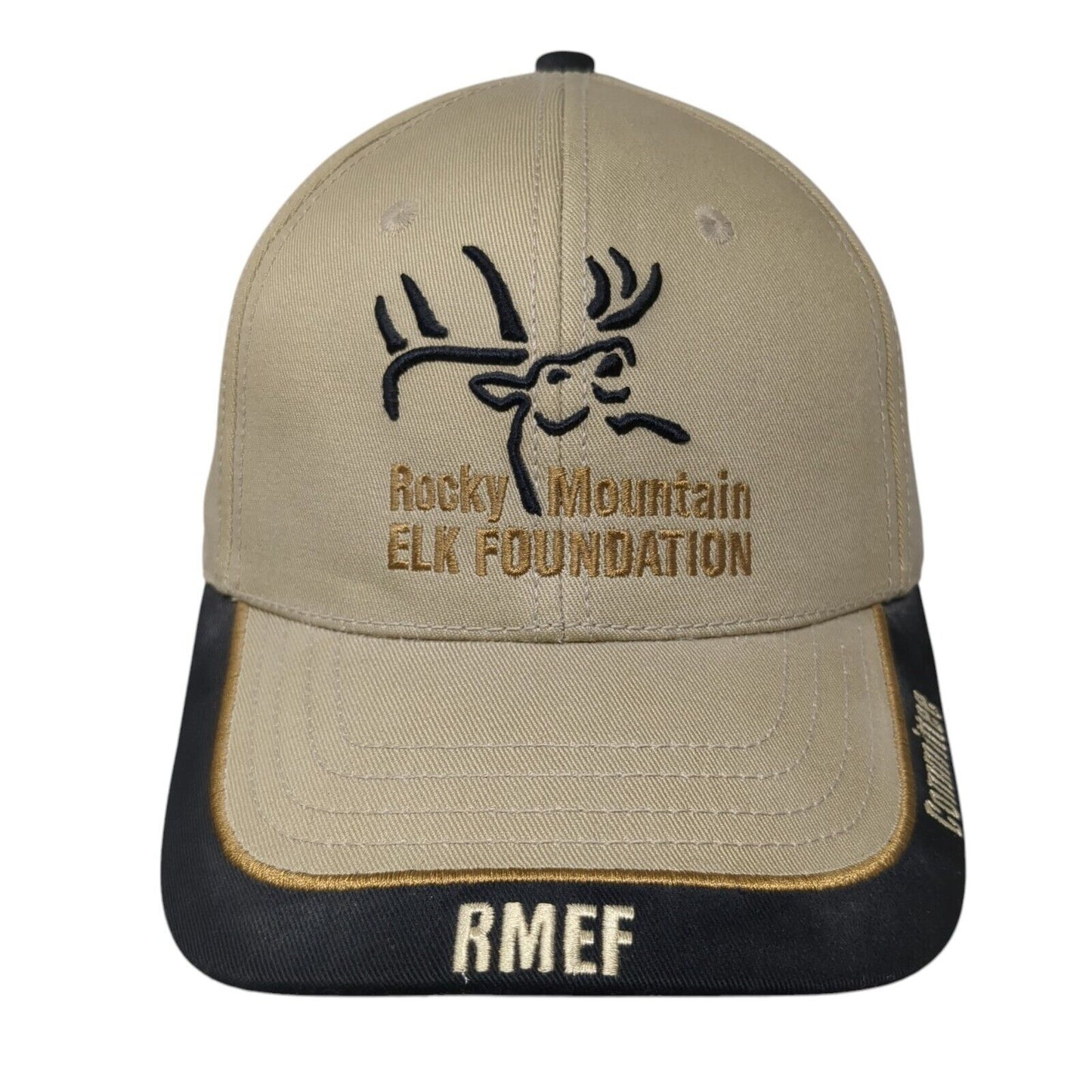 Rocky Mountain Elk Foundation Committee Slideback Hat Tan OS Adjustable Cotton