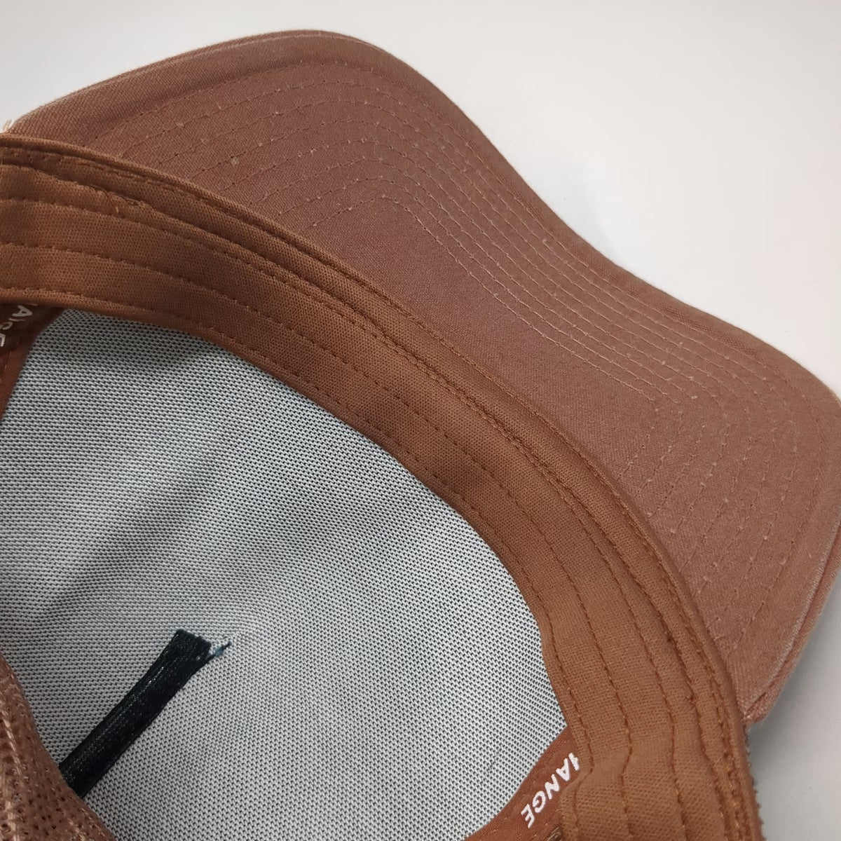 prAna Trucker Hat Brown Blue One Size Geometric Pattern Mesh Back Snapback Cap
