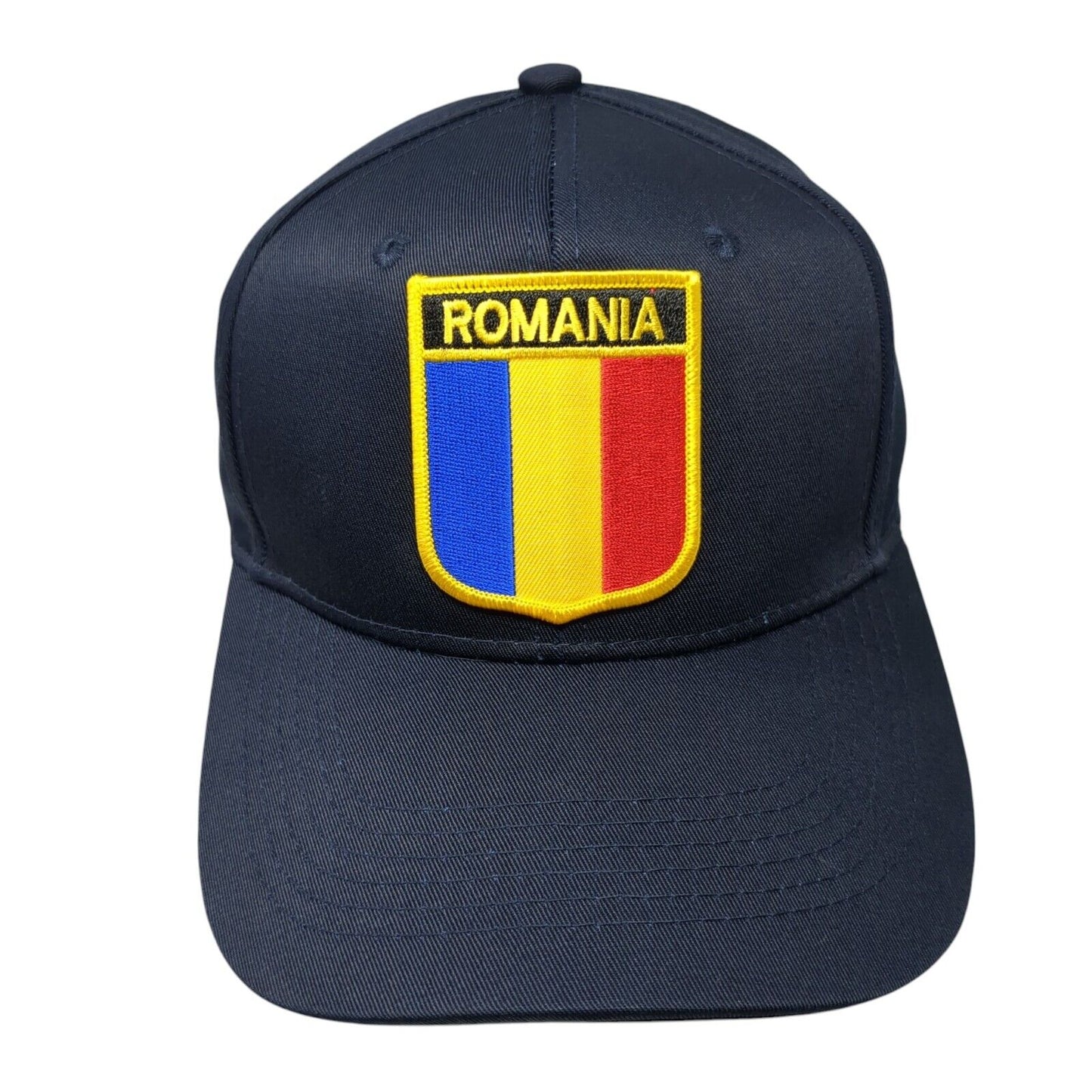 Romania Slideback Hat Blue One Size Adjustable Embroidered Patriotic Nissi Caps