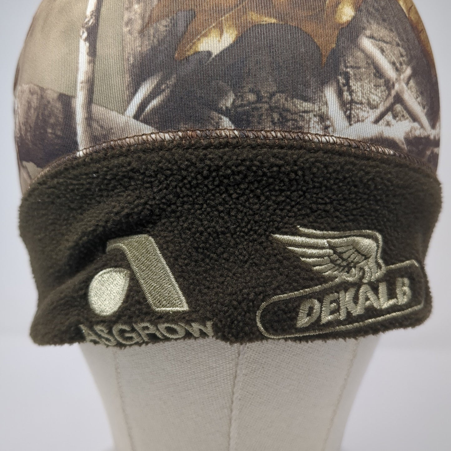 Asgrow Dekalb Beanie Hat Multicolor One Size Stretch Camouflage Polyester