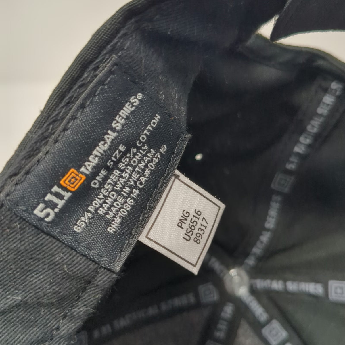 5.11 Tactical Baseball Cap Black One Size Strapback 9/11 Anniversary 2011 Hat