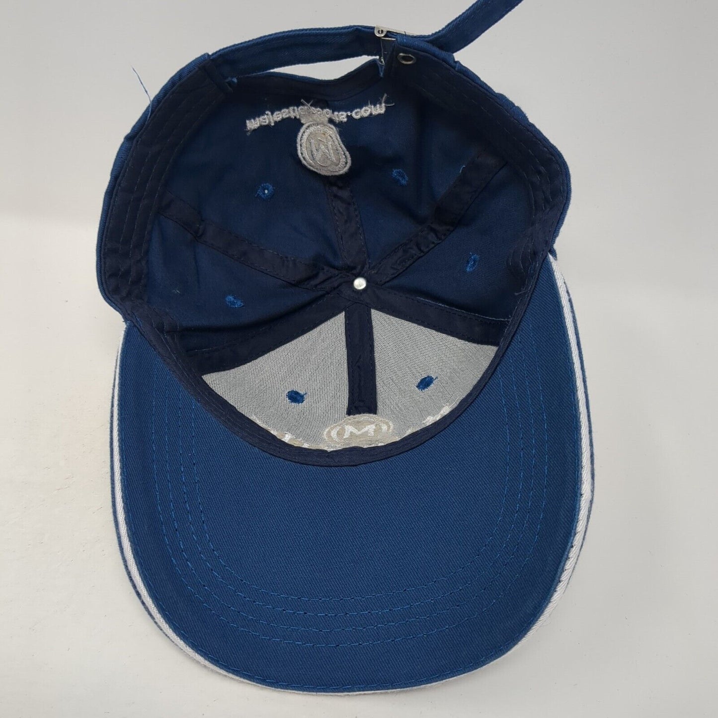 Majestic Elegance Punta Cana Slideback Baseball Cap Blue OS Adjustable 6 Panel