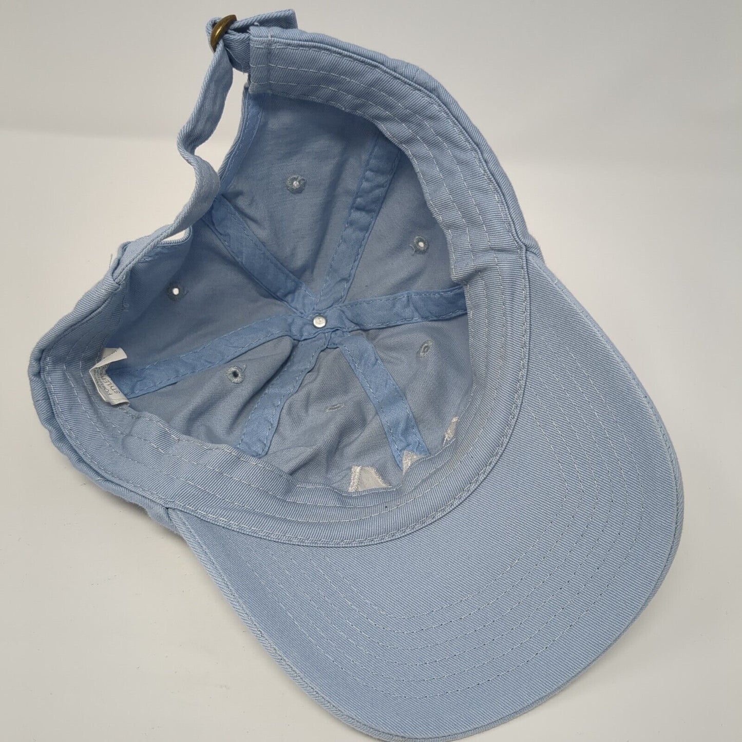Tri Delta Slideback Hat Blue One Size Adjustable Embroidered 6 Panel Cotton