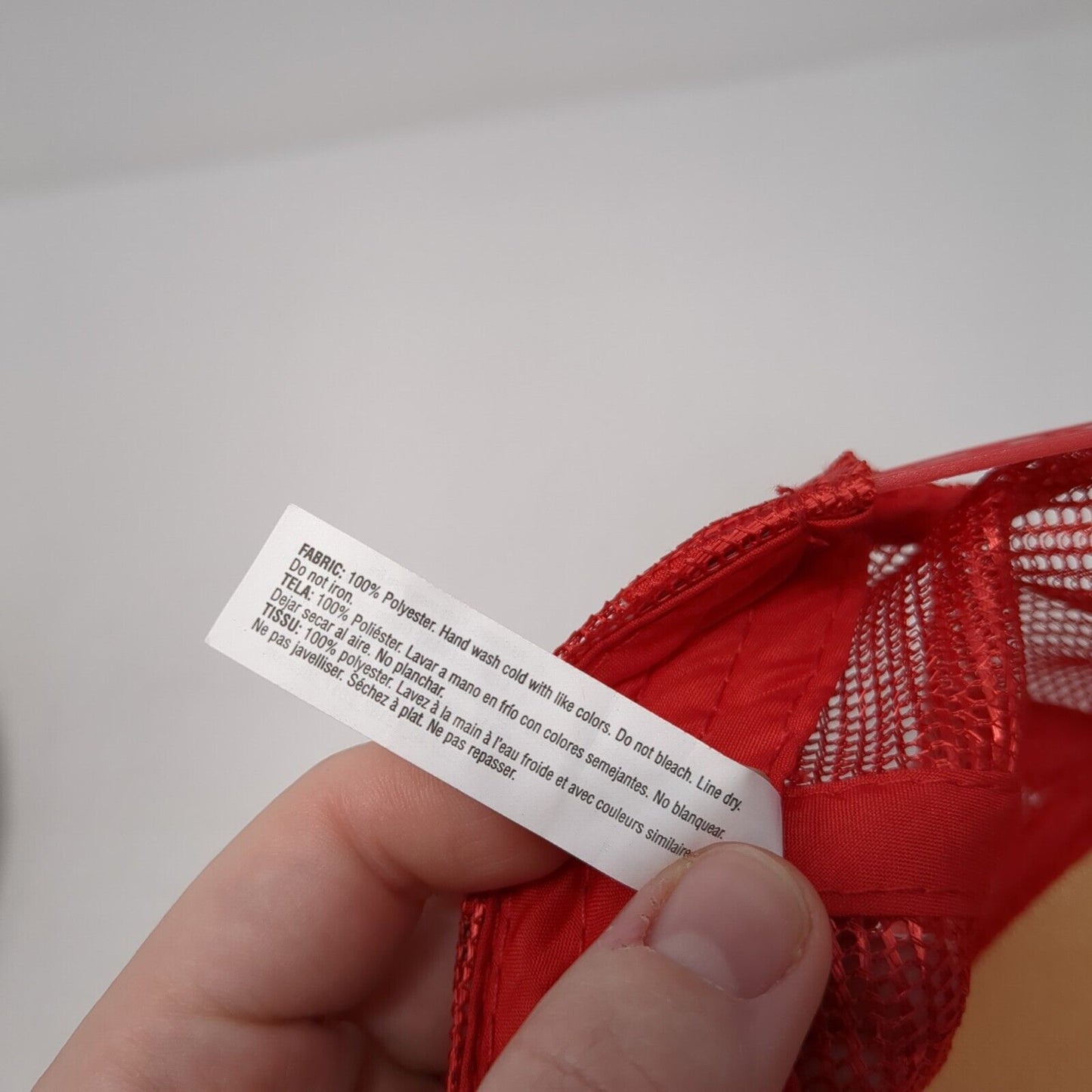 Unbranded Snapback Trucker Hat Red One Size Adjustable Mesh Back Blank Polyester