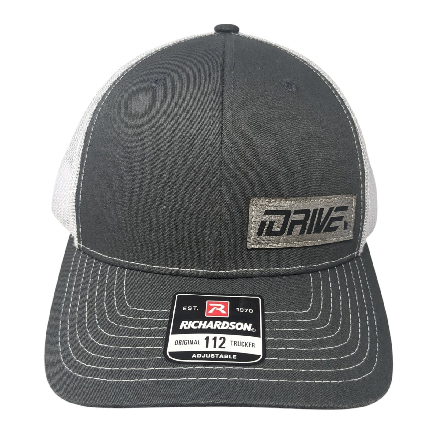 iDrive Snapback Trucker Hat Gray One Size Adjustable Mesh Back Richardson